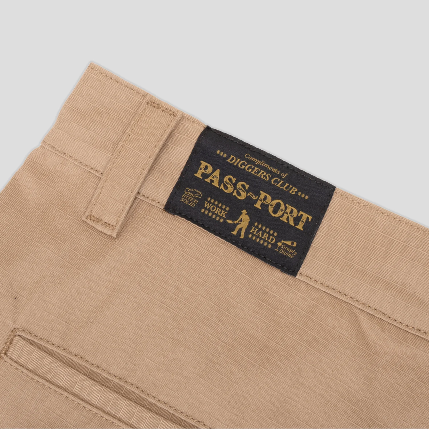 Pass~Port Ripstop Double Knee Diggers Club Short - Camel - Image 10