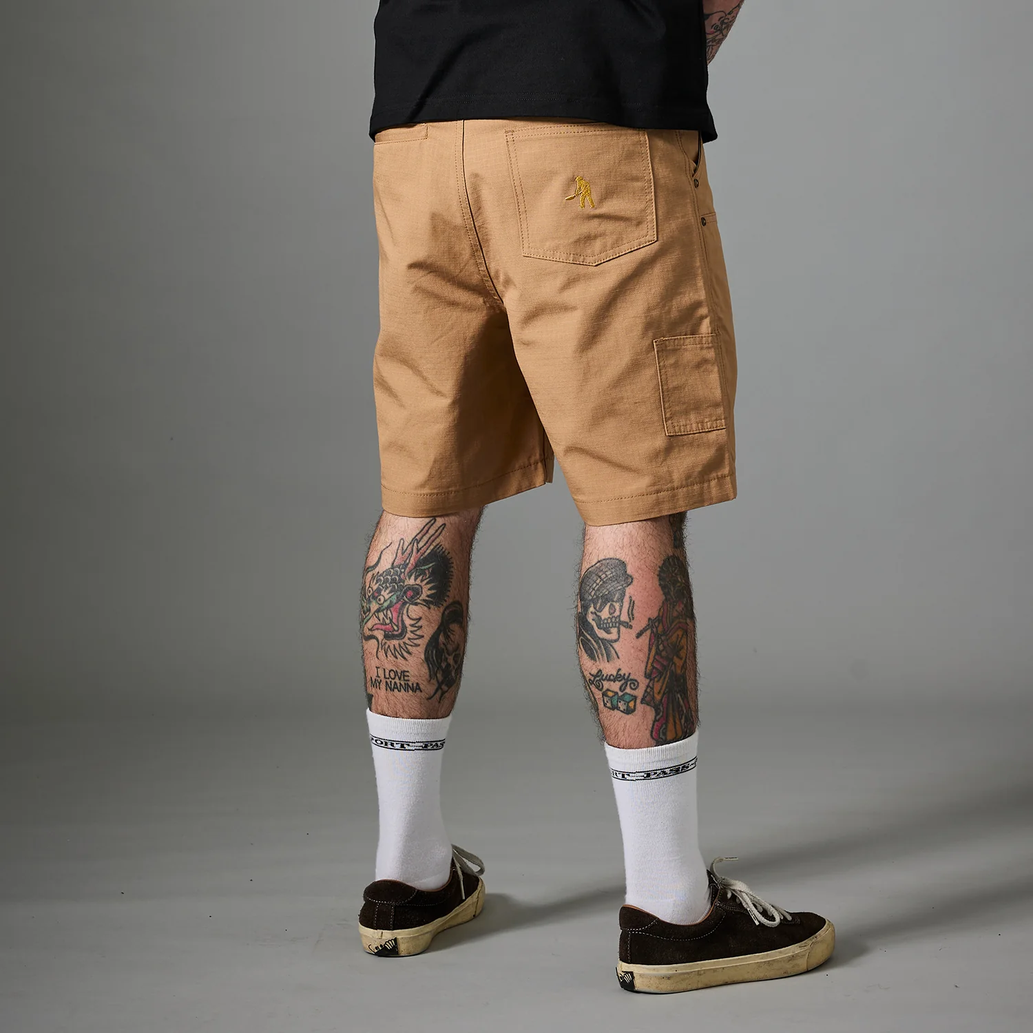 Pass~Port Ripstop Double Knee Diggers Club Short - Camel - Image 5