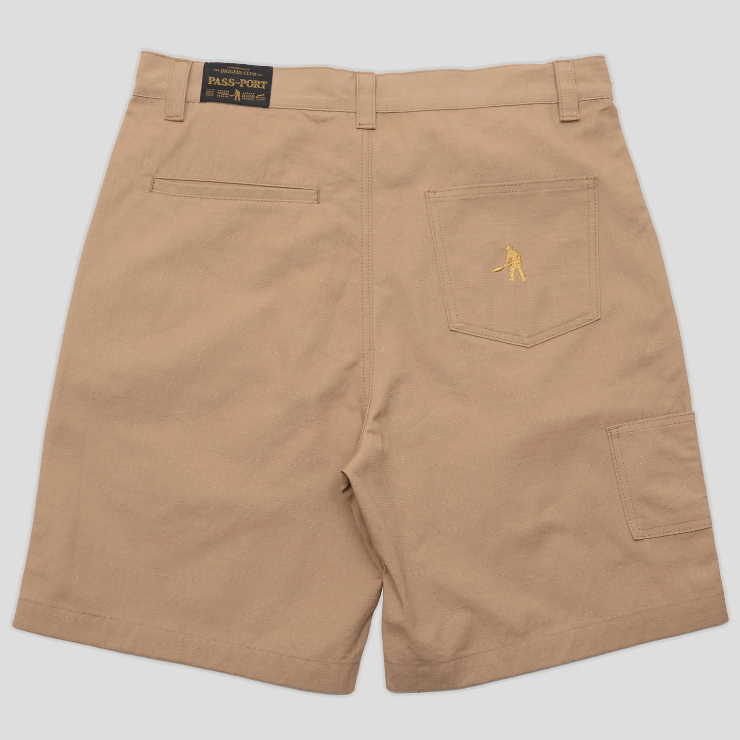 Pass~Port Ripstop Double Knee Diggers Club Short - Camel - Image 6