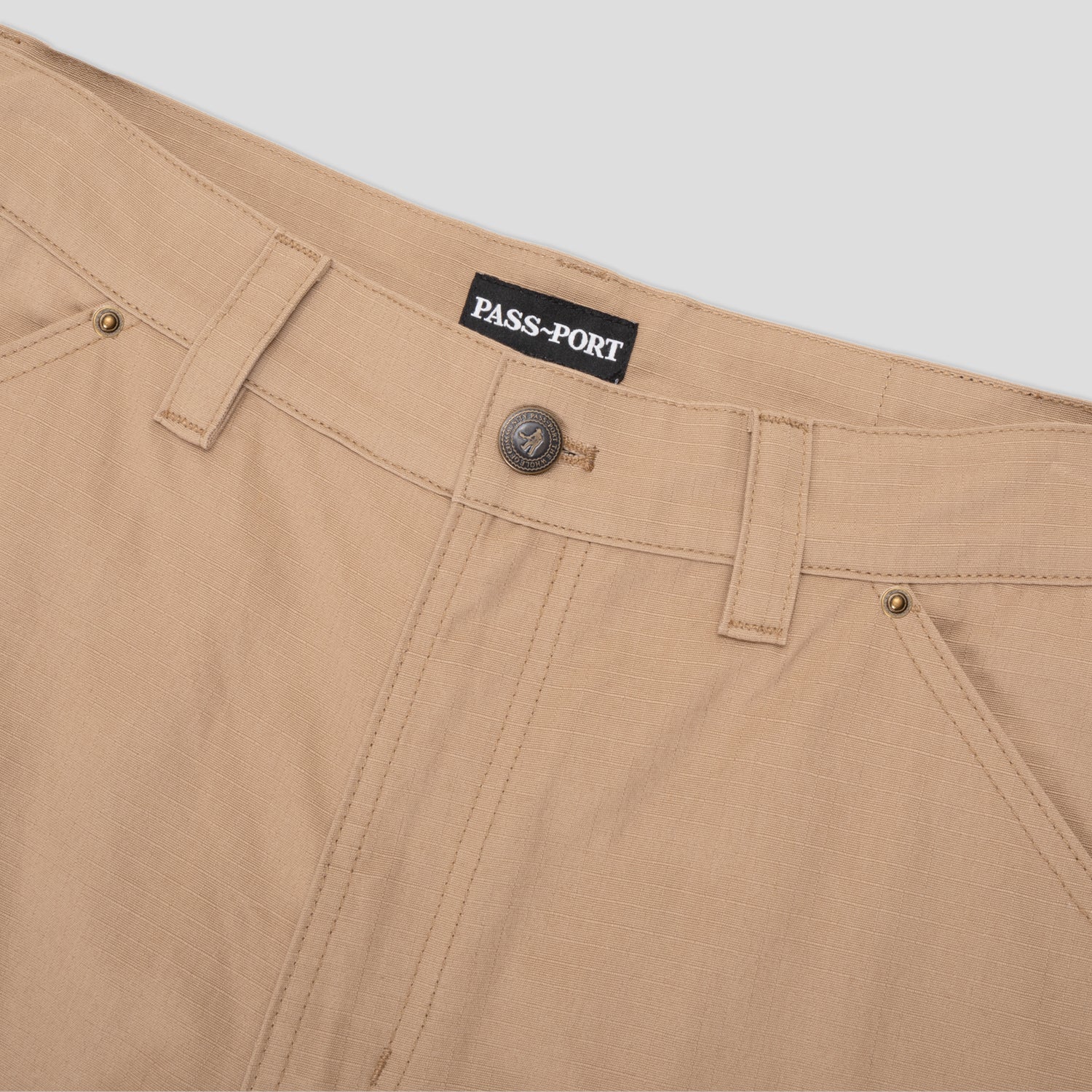 Pass~Port Ripstop Double Knee Diggers Club Short - Camel - Image 7