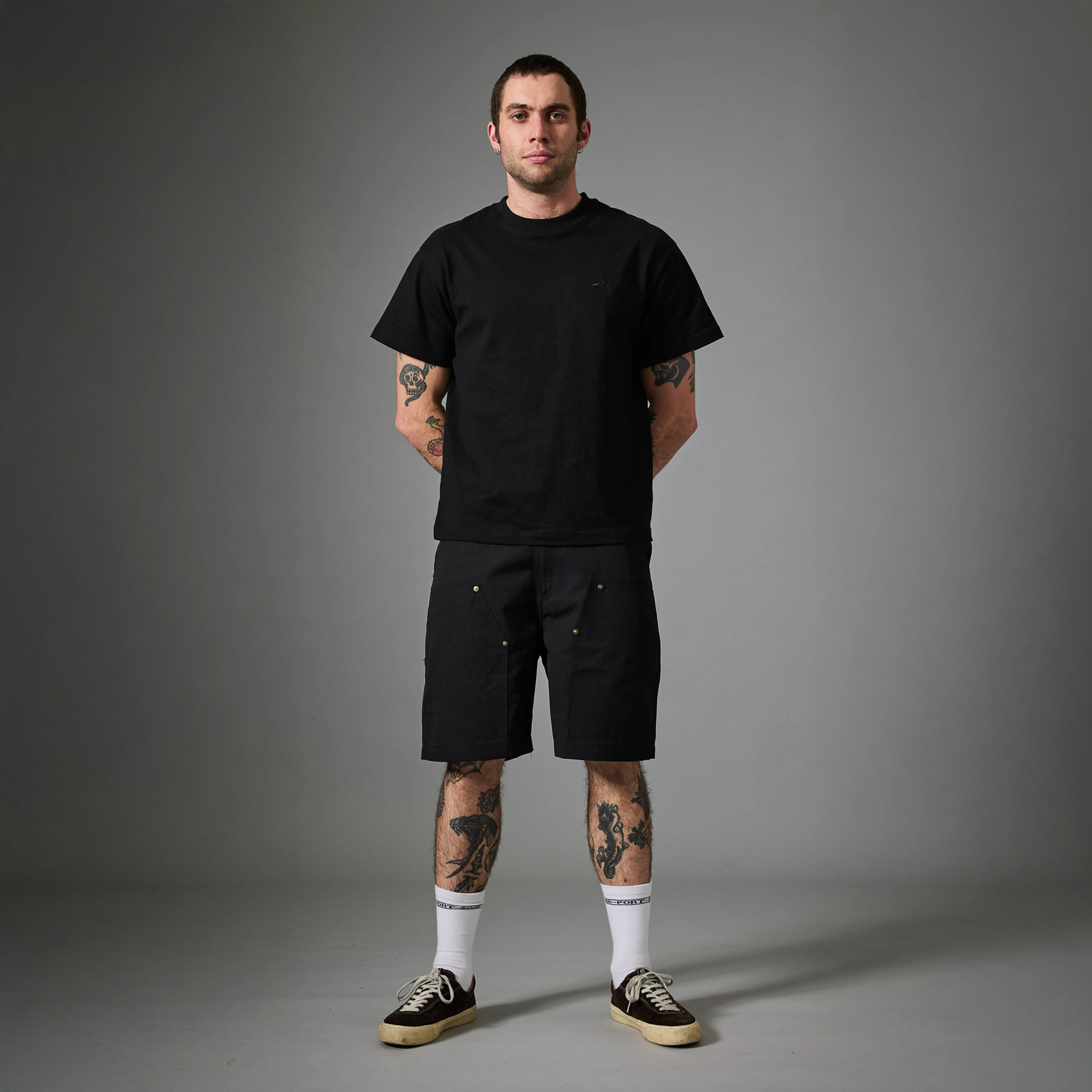 Pass~Port Ripstop Double Knee Diggers Club Short - Dark Charcoal - Image 2