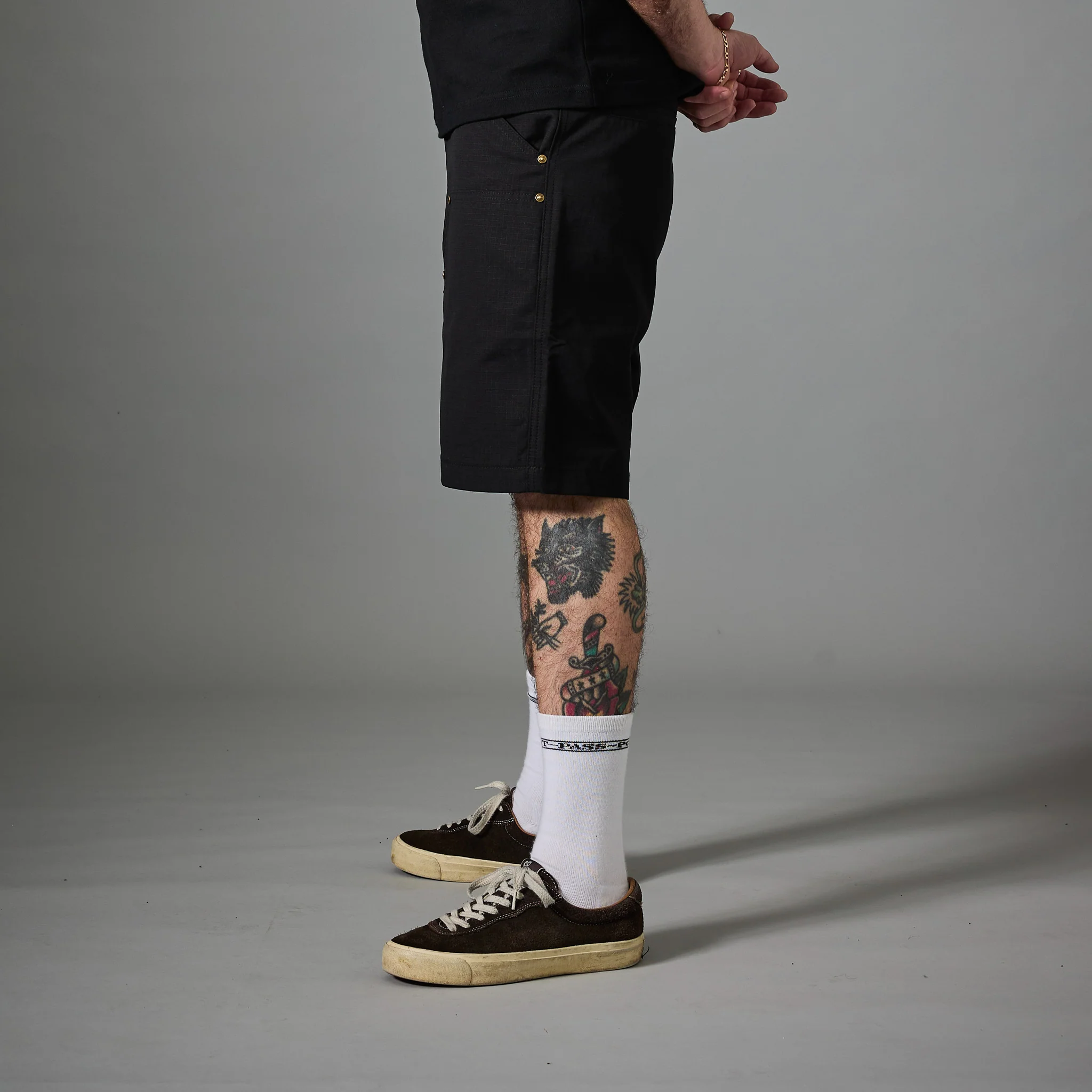 Pass~Port Ripstop Double Knee Diggers Club Short - Dark Charcoal - Image 4