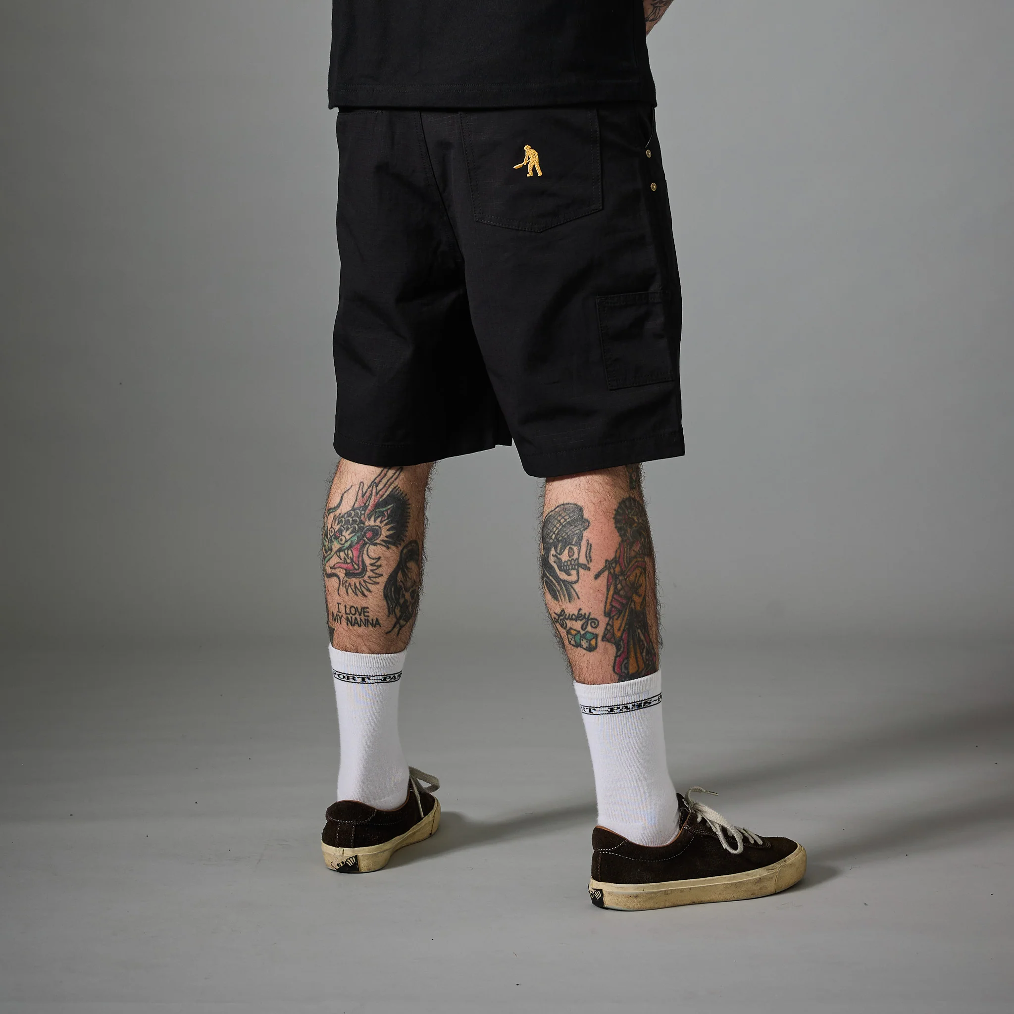 Pass~Port Ripstop Double Knee Diggers Club Short - Dark Charcoal - Image 5