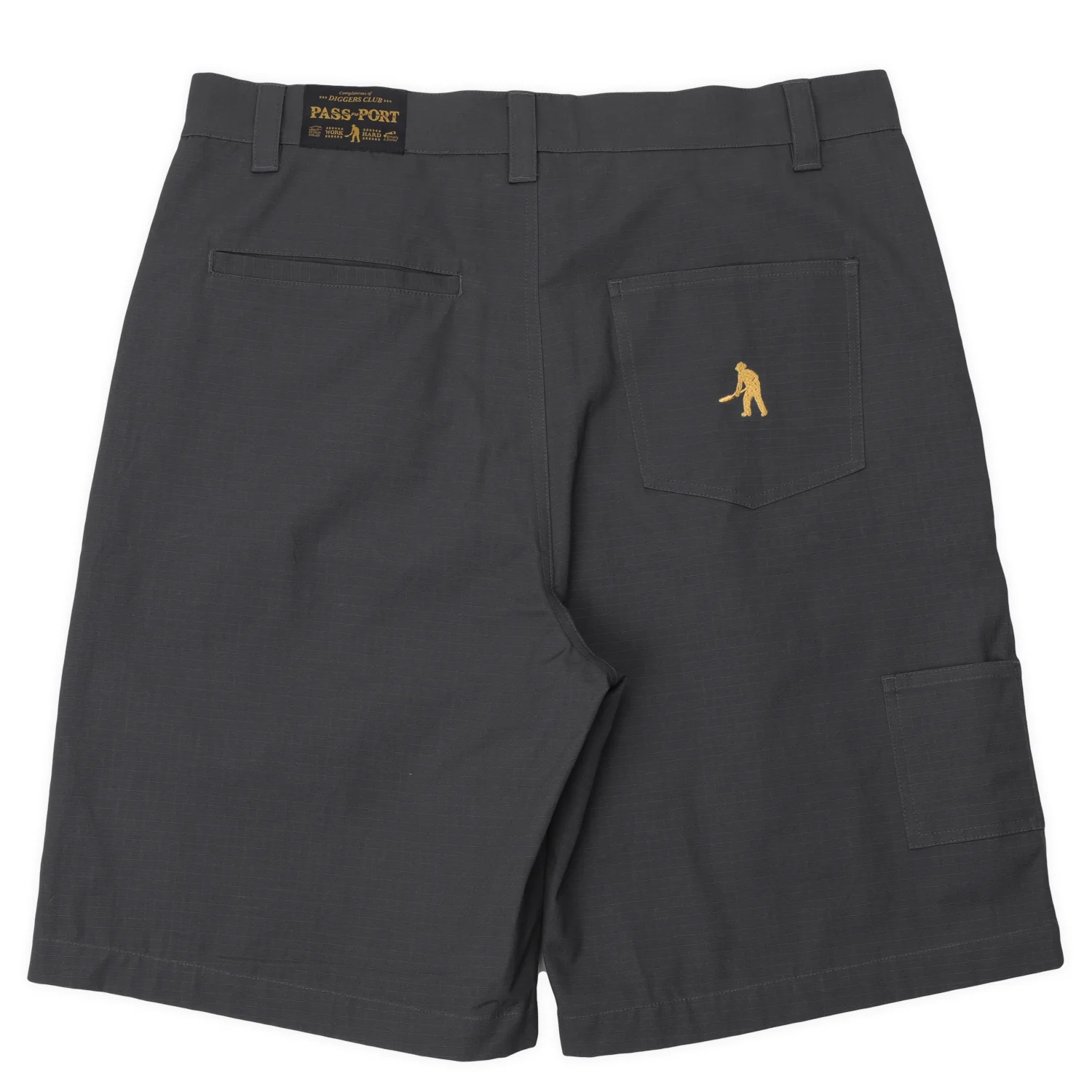 Pass~Port Ripstop Double Knee Diggers Club Short - Dark Charcoal - Image 6