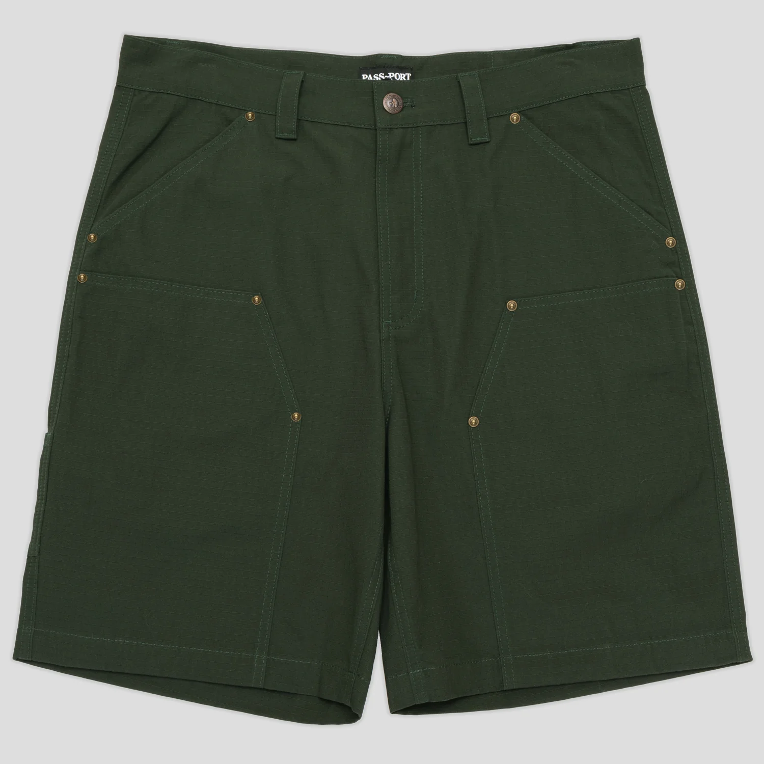 Pass~Port Ripstop Double Knee Diggers Club Short - Dark Green