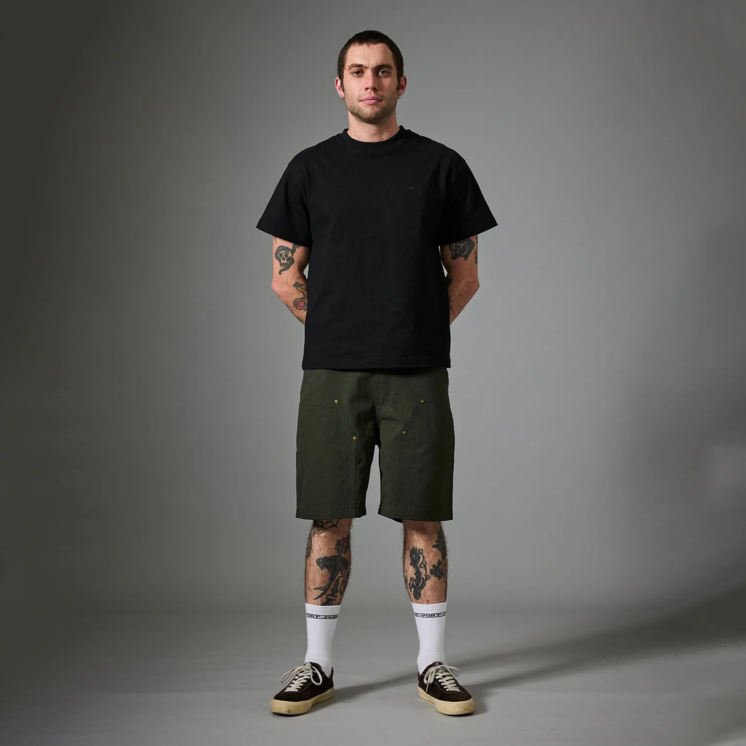 Pass~Port Ripstop Double Knee Diggers Club Short - Dark Green - Image 2