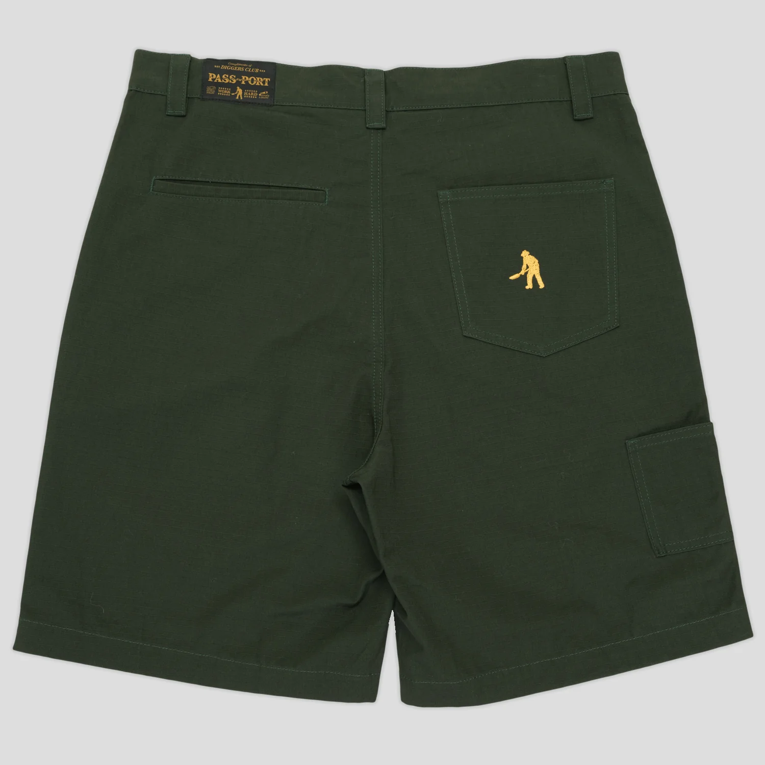 Pass~Port Ripstop Double Knee Diggers Club Short - Dark Green - Image 6