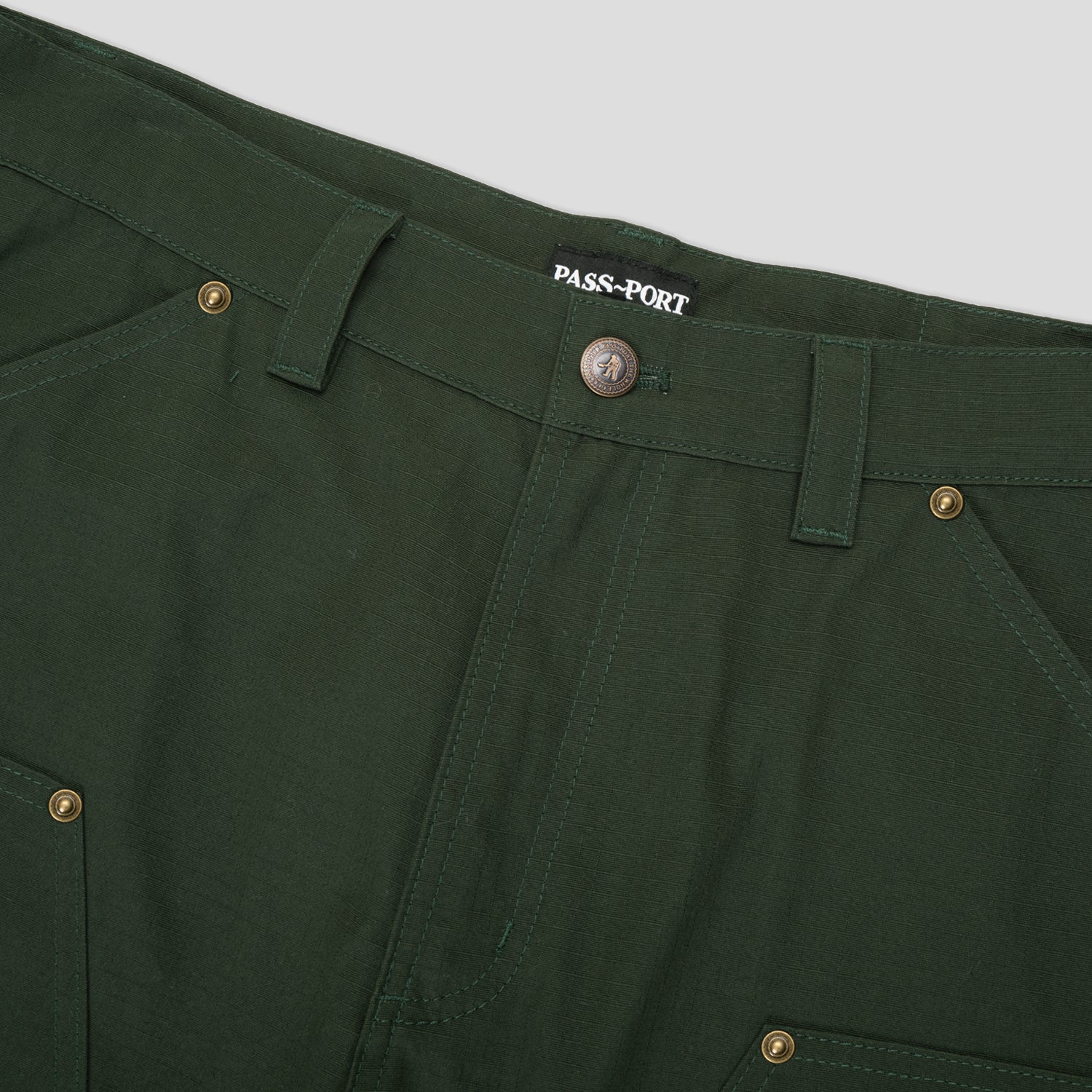 Pass~Port Ripstop Double Knee Diggers Club Short - Dark Green - Image 7