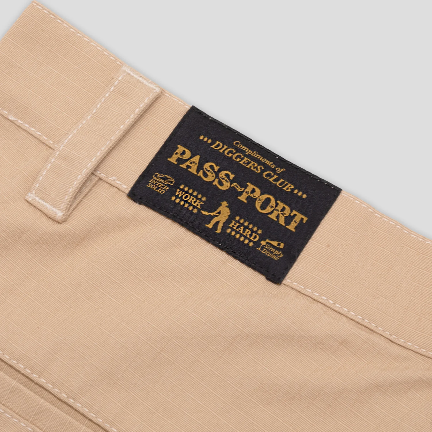 Pass~Port Ripstop Double Knee Diggers Club Short - Khaki - Image 7
