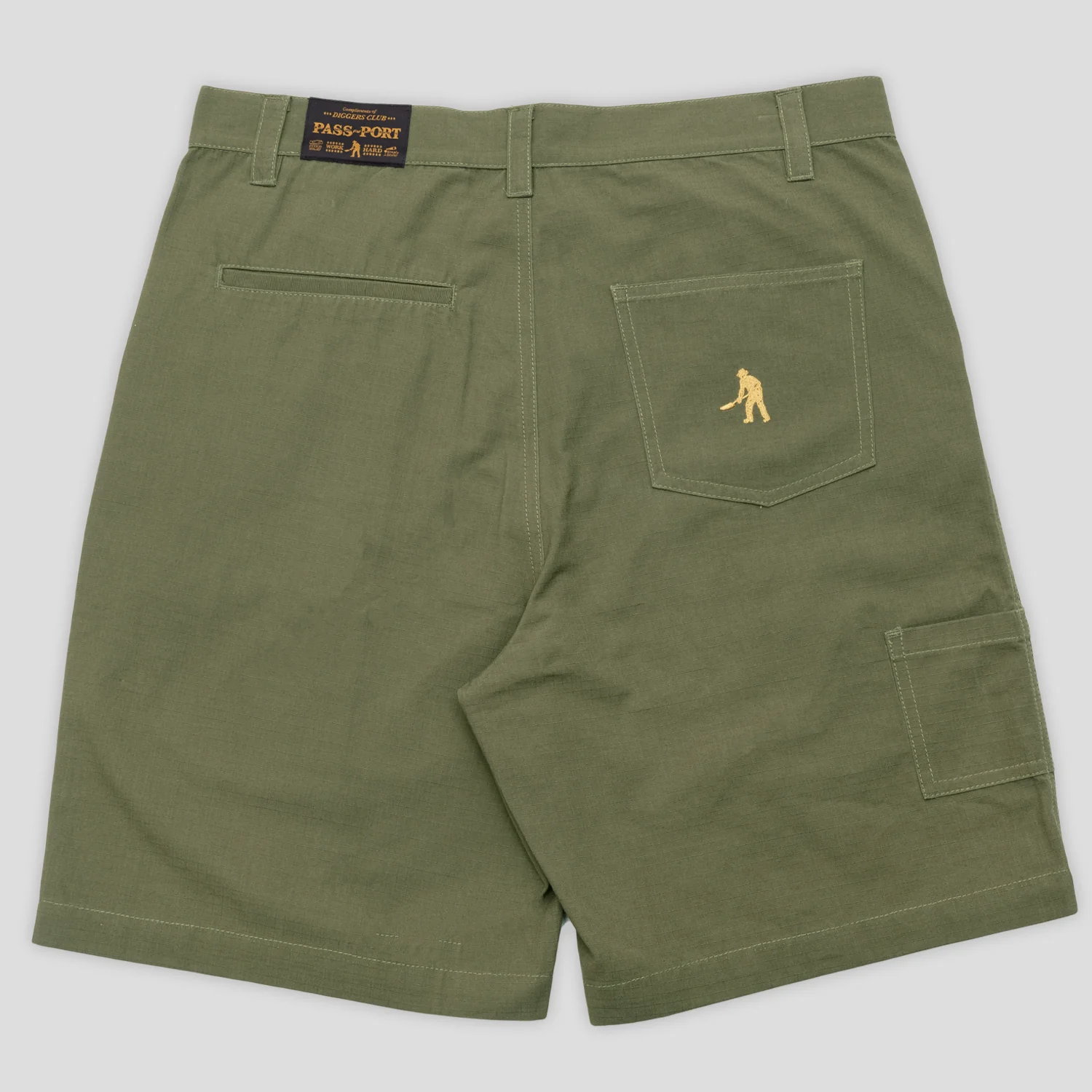 Pass~Port Ripstop Double Knee Diggers Club Short - Moss - Image 6