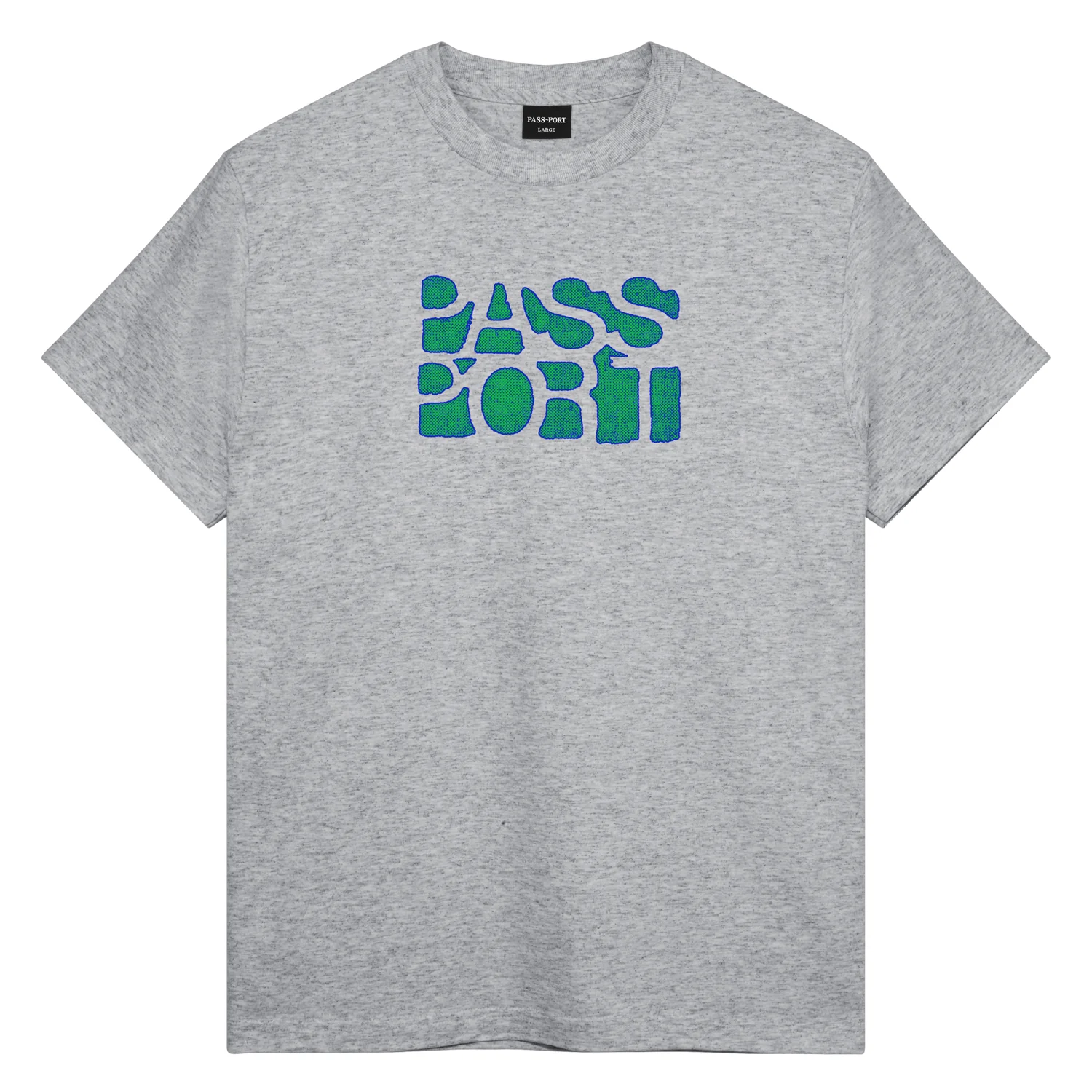 Pass~Port Rough Neg Tee - Heather Grey