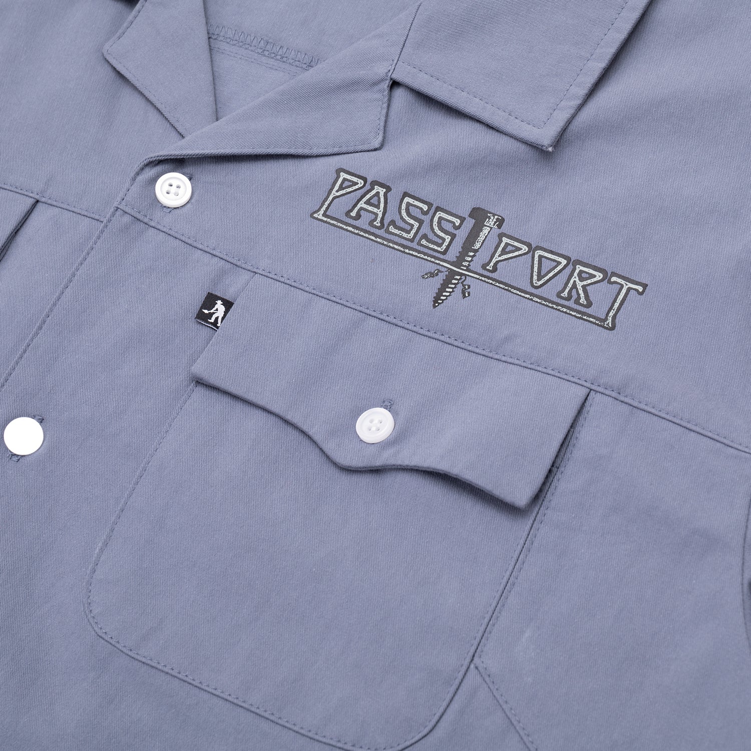 Pass~Port Screwed Casual Shirt - Steel Blue - Image 2