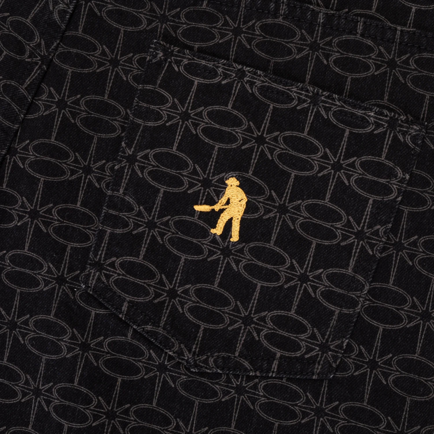 Pass~Port Soap Sparkle Workers Club Jean Short - Washed Black - Image 7