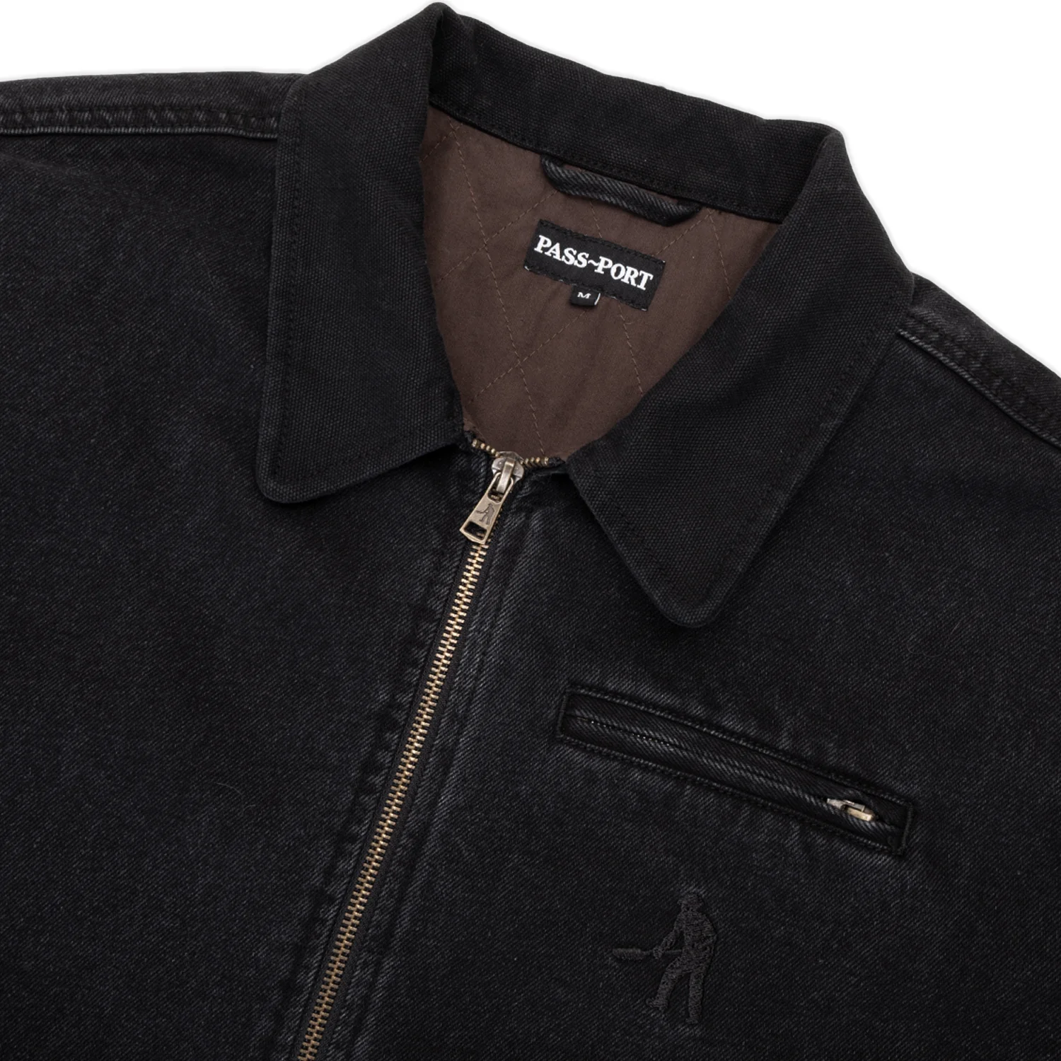 Pass~Port Solid Denim Packers Jacket - Black - Image 3
