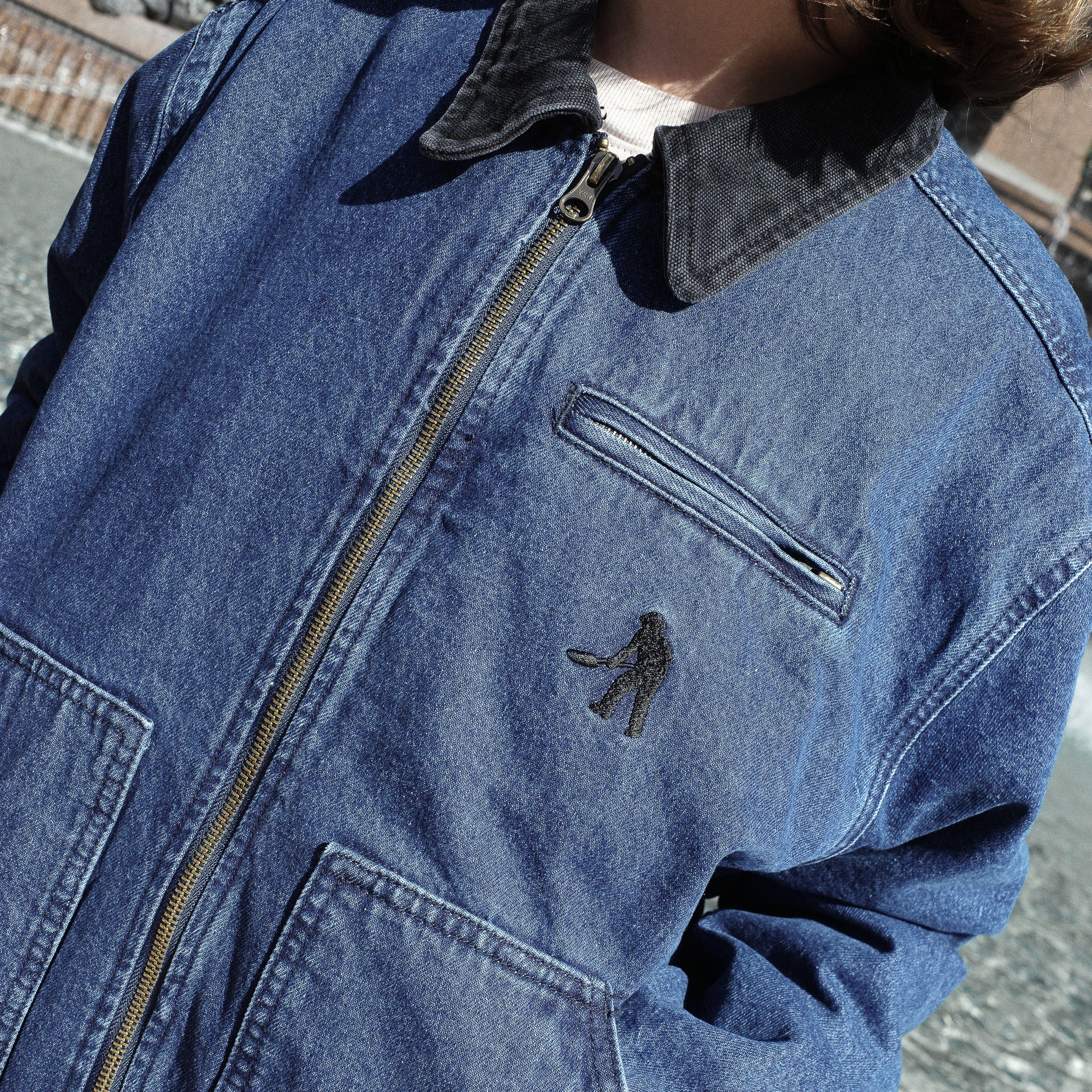 Pass~Port Solid Denim Packers Jacket - Dark Indigo - Image 3