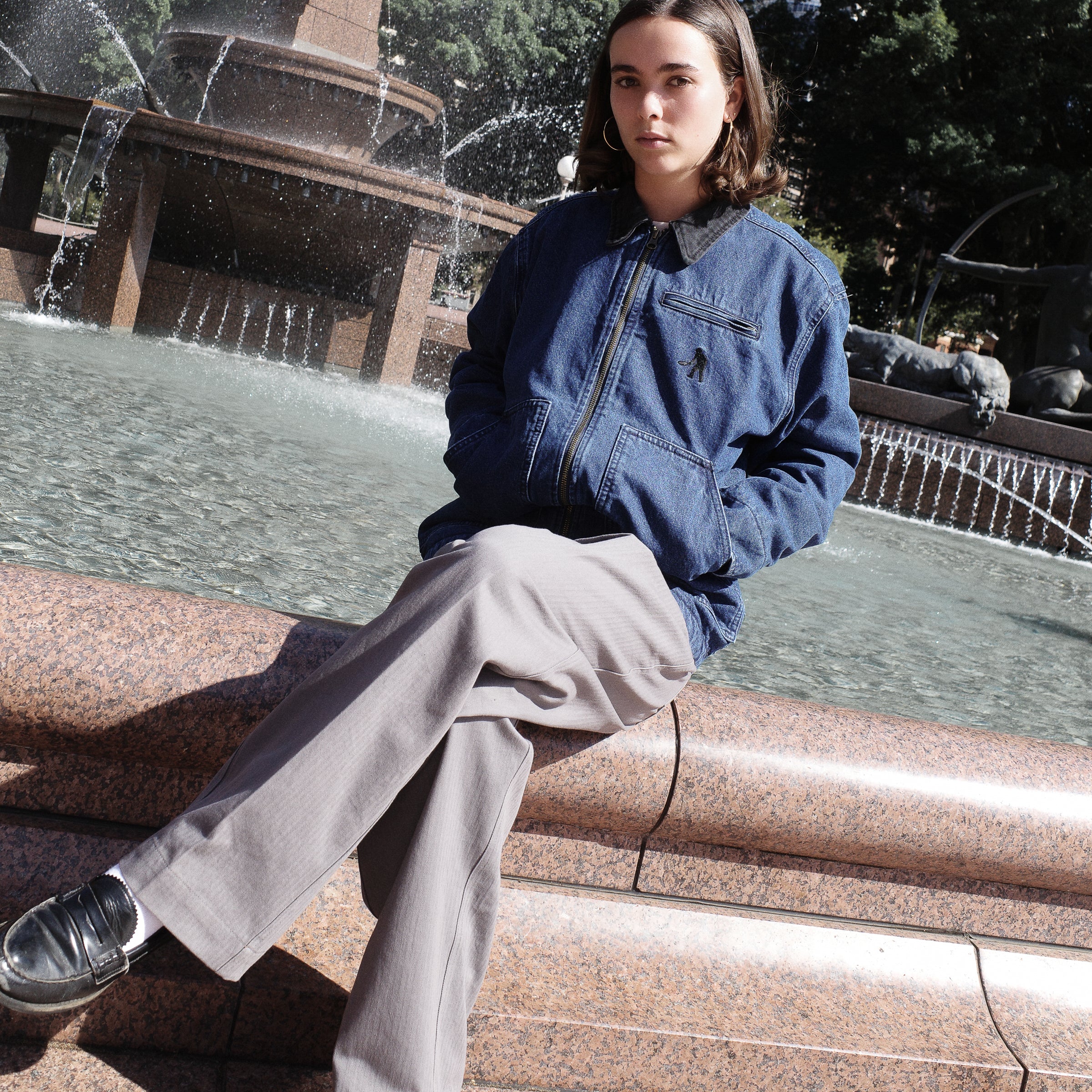 Pass~Port Solid Denim Packers Jacket - Dark Indigo - Image 4