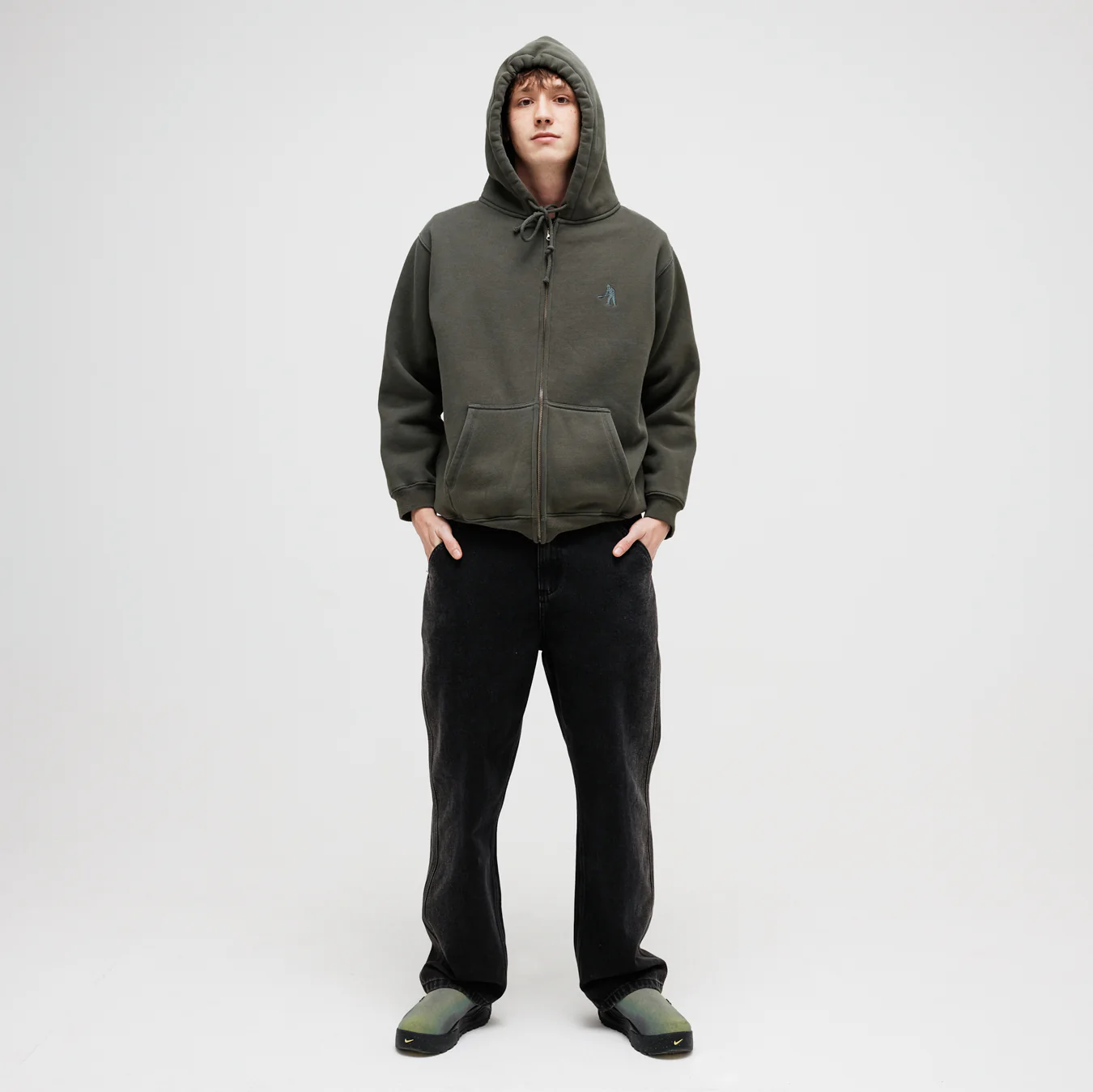 Pass~Port Solid Workers Zip Hood - Dark Elm - Image 4