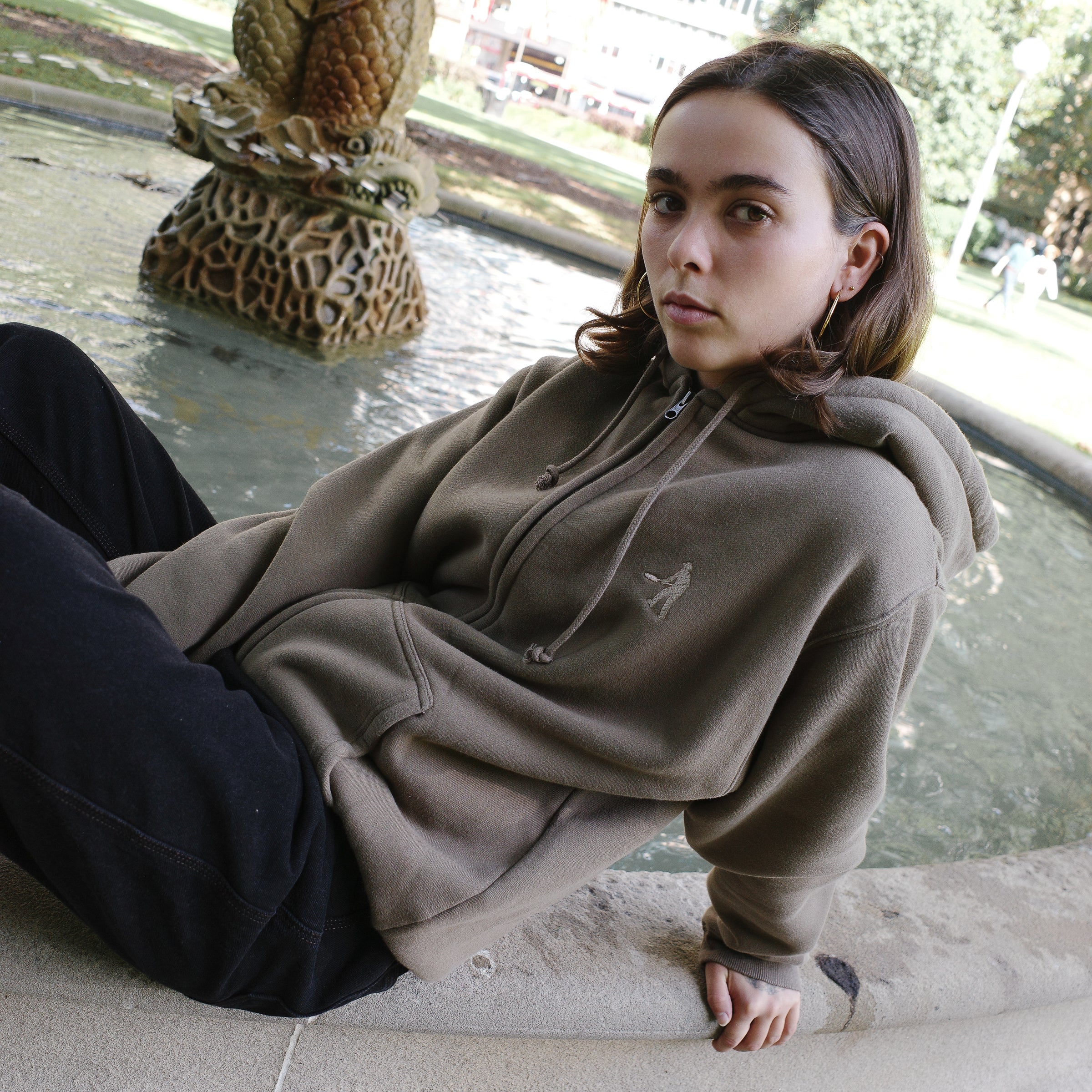 Pass~Port Solid Workers Zip Hood - Khaki - Image 6
