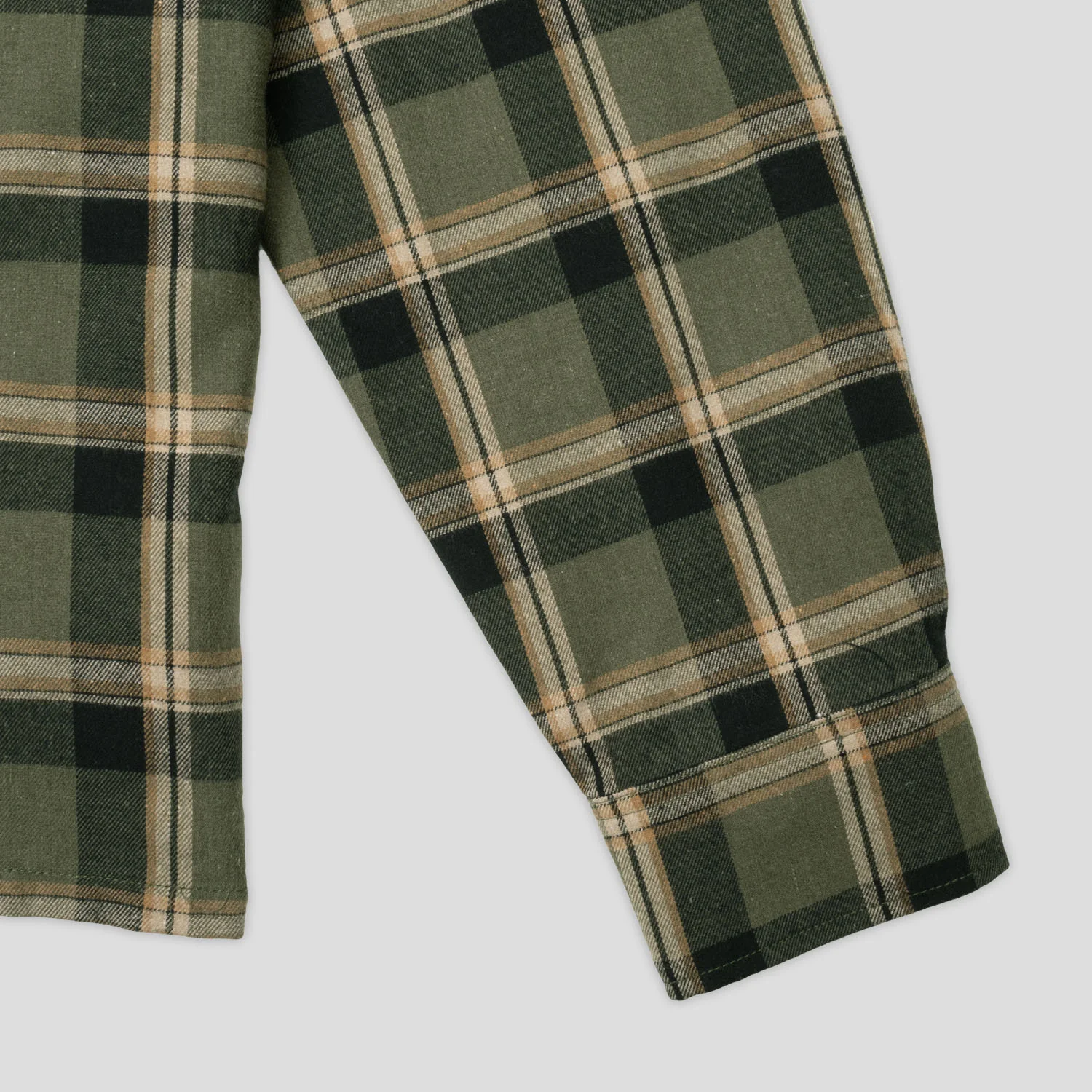 Pass~Port Stem Workers Check Shirt Long-Sleeve - Moss - Image 3