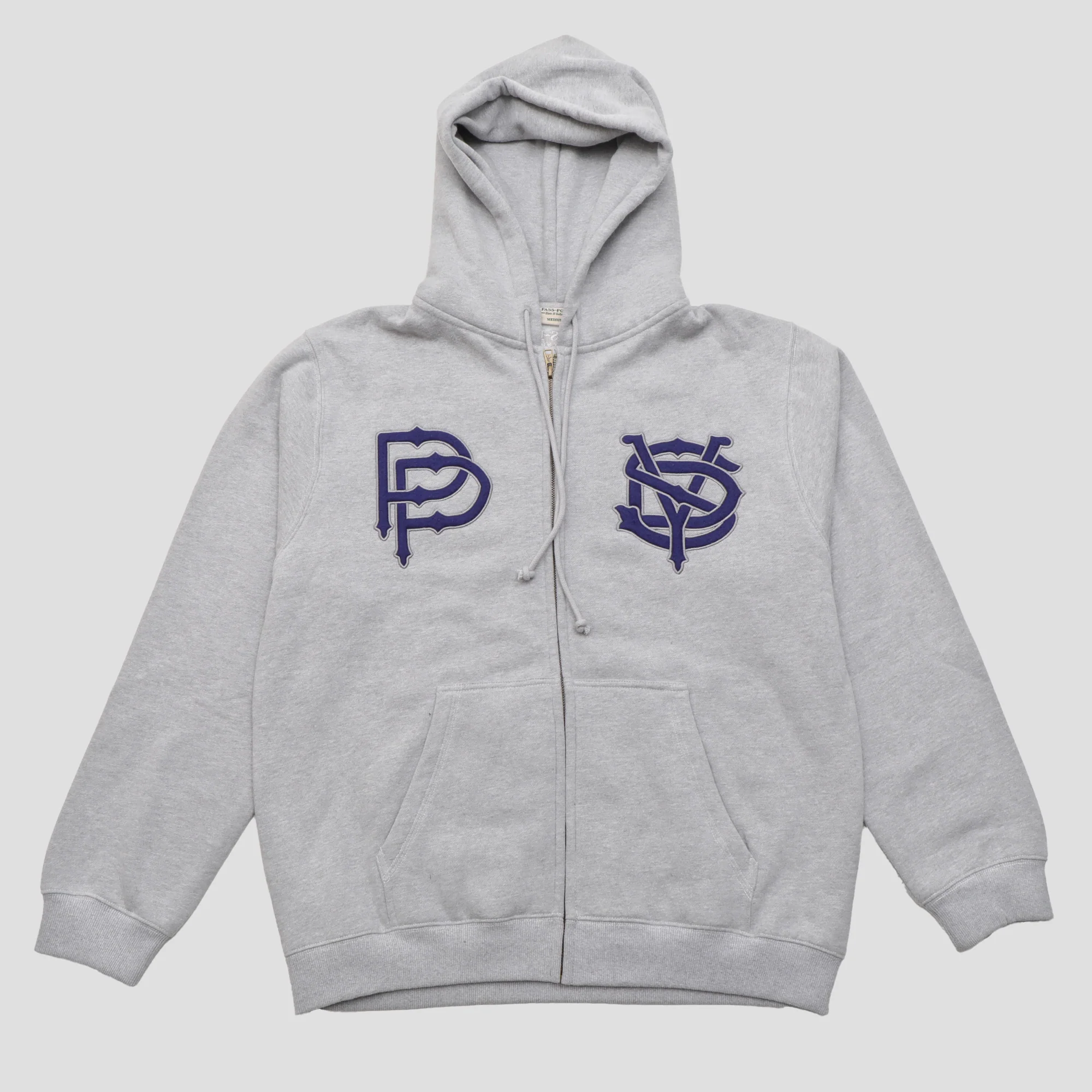 Pass~Port Store & Gallery Exclusive Syd Logo Zip Hood - Ash