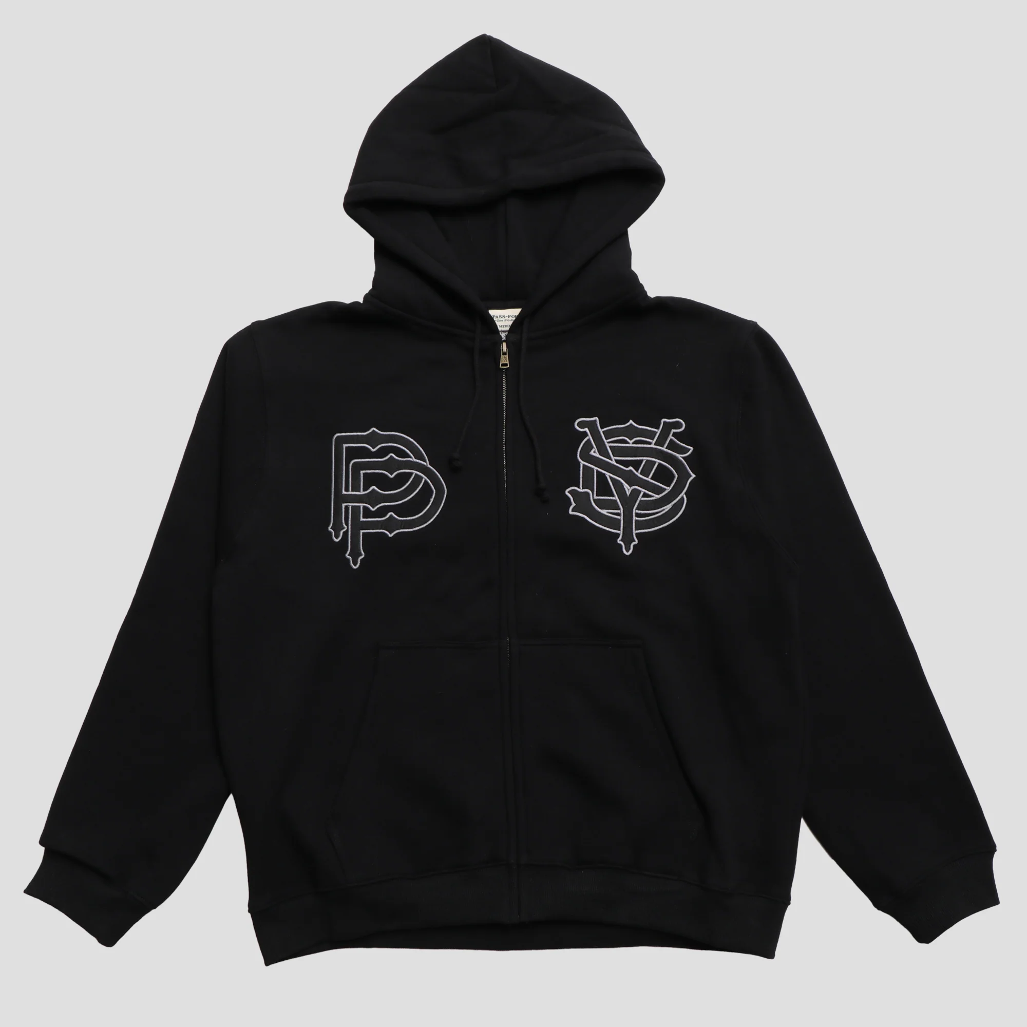 Pass~Port Store & Gallery Exclusive Syd Logo Zip Hood - Black