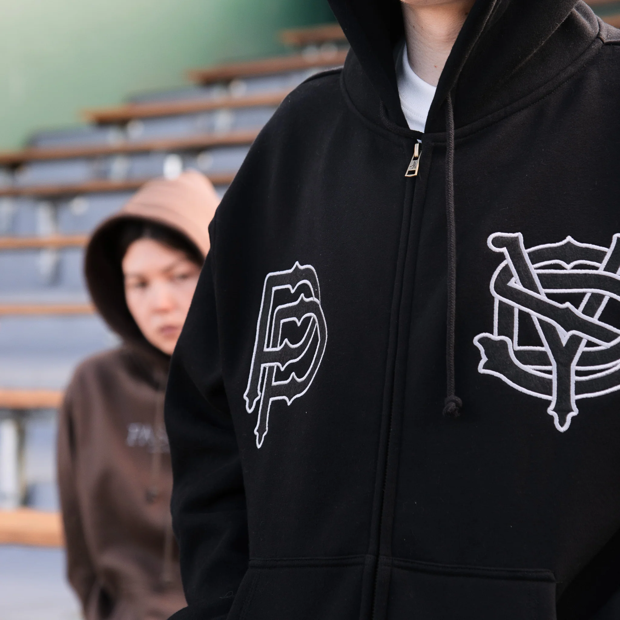 Pass~Port Store & Gallery Exclusive Syd Logo Zip Hood - Black - Image 4