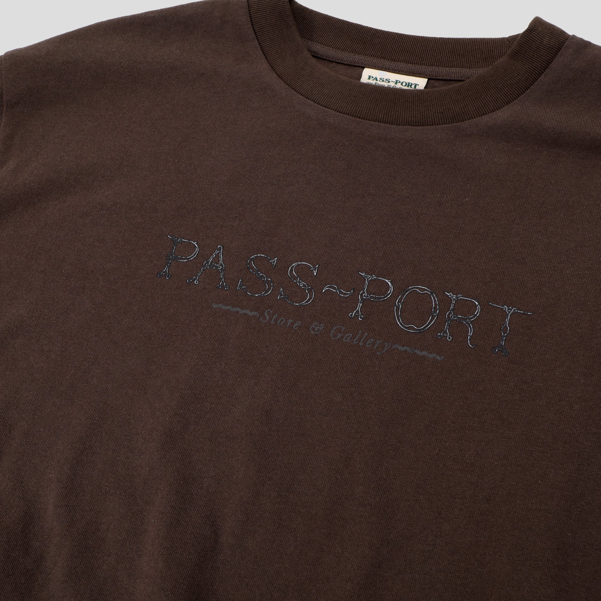 Pass~Port Store & Gallery Exclusive Wired Logo Tee - Bark - Image 2
