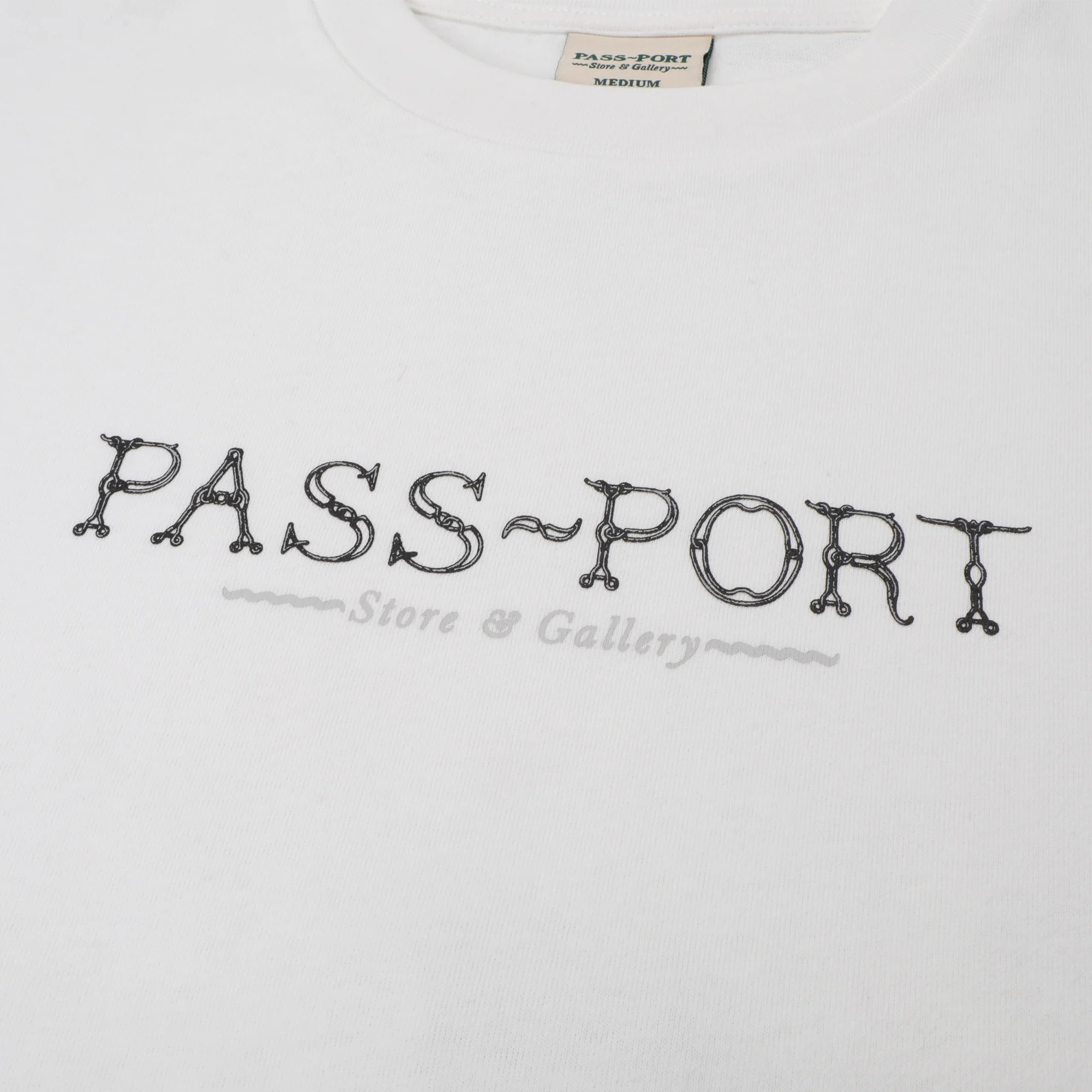 Pass~Port Store & Gallery Exclusive Wired Logo Tee - White - Image 3