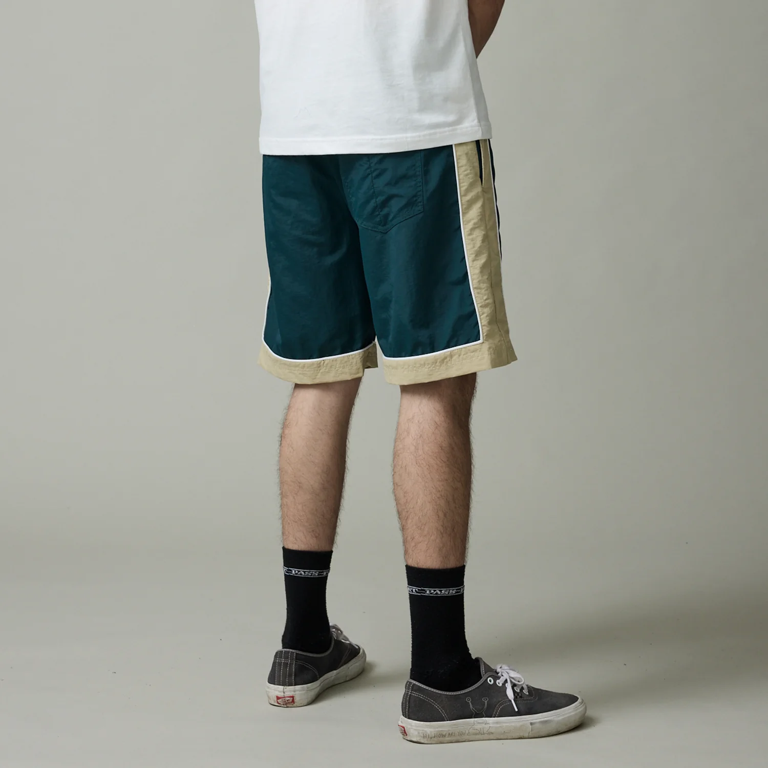 Pass~Port Tassle RPET Casual Short - Green / Cream - Image 3