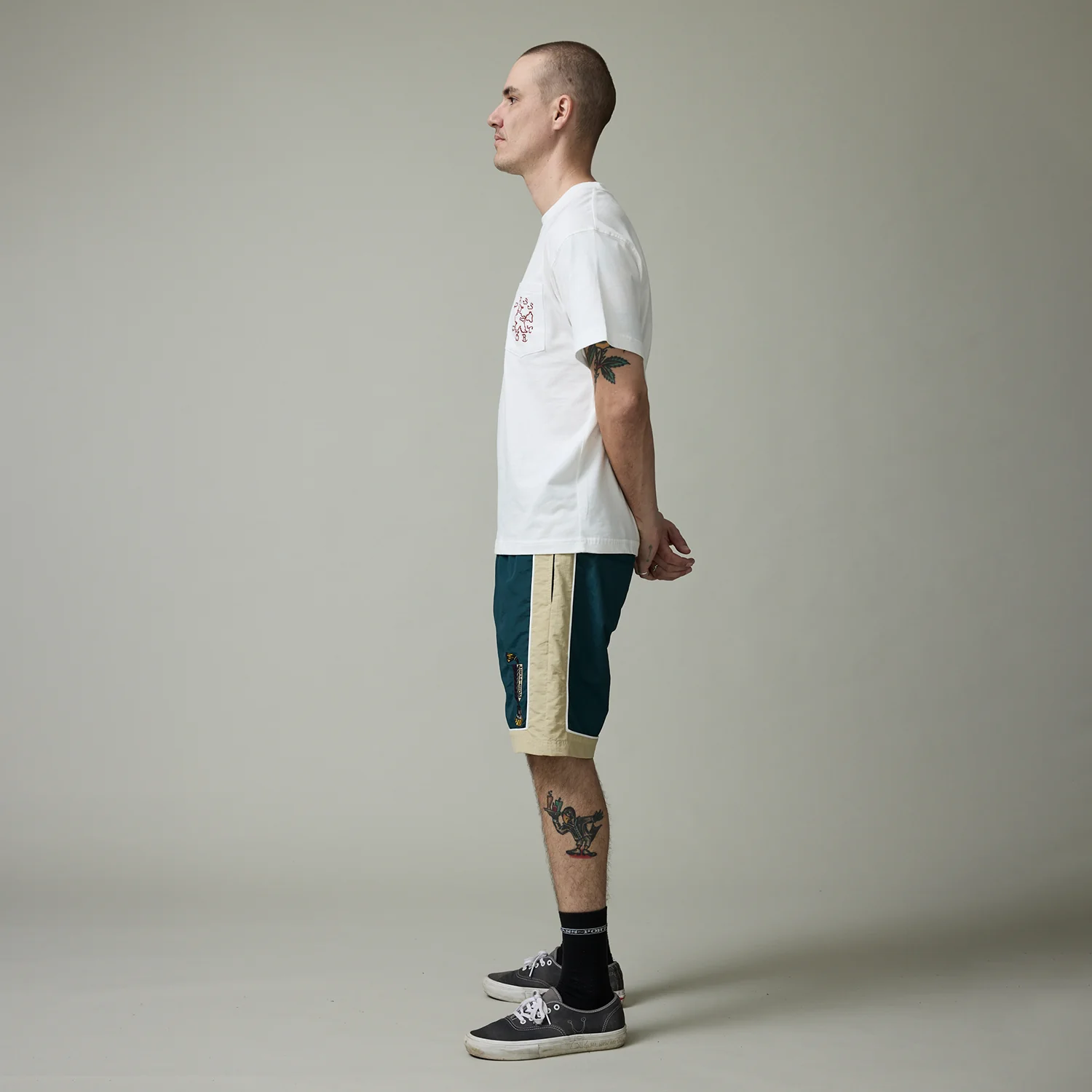 Pass~Port Tassle RPET Casual Short - Green / Cream - Image 5