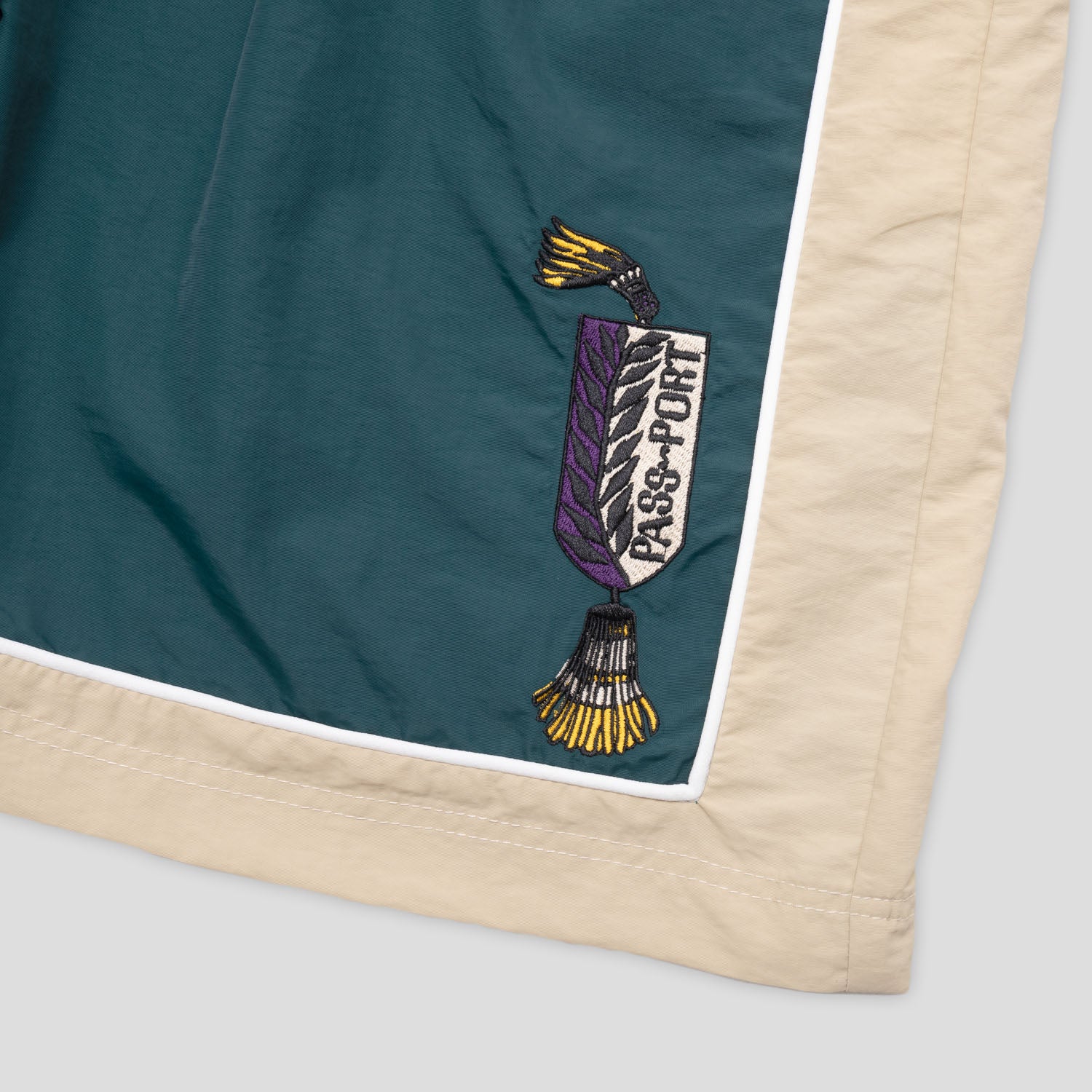 Pass~Port Tassle RPET Casual Short - Green / Cream - Image 6
