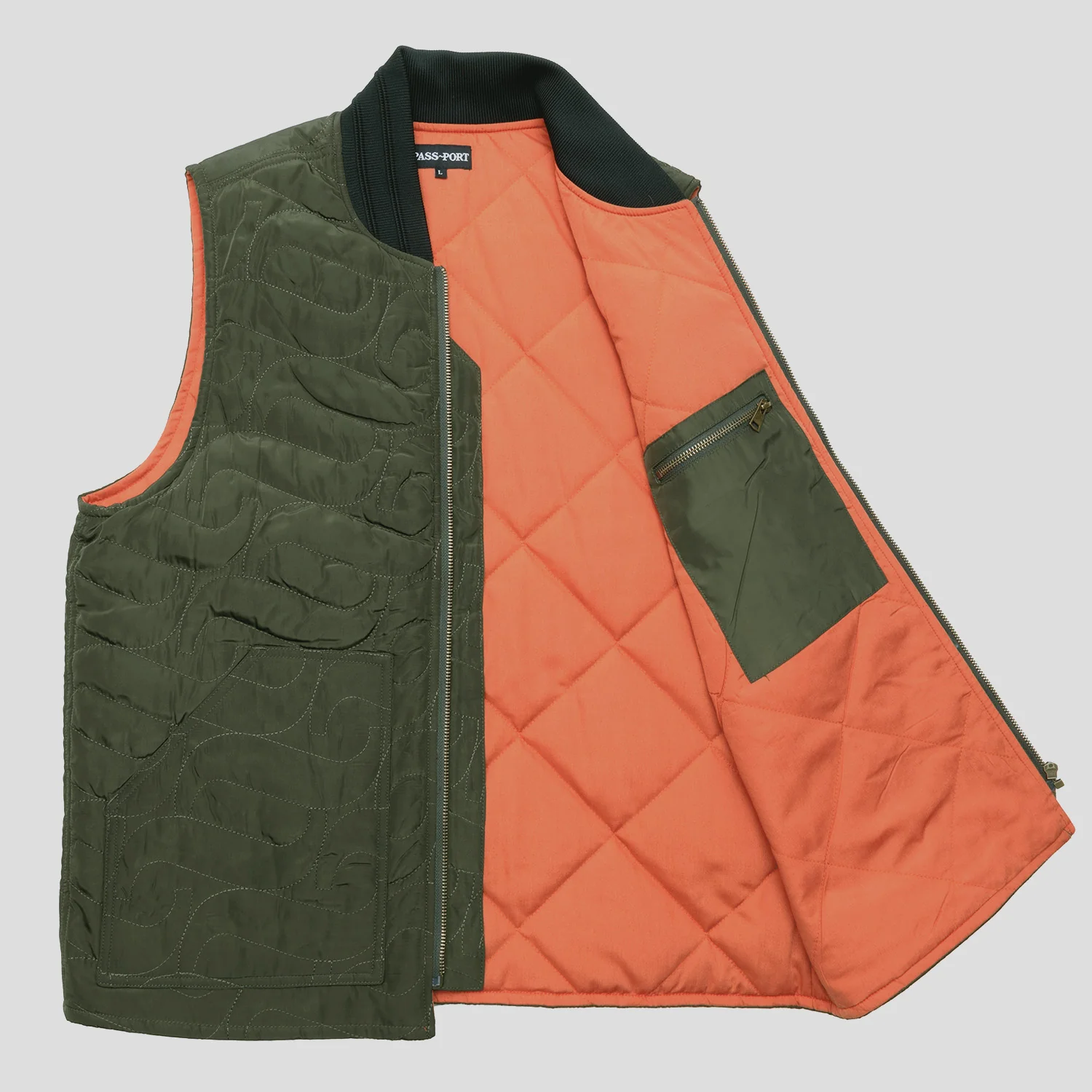 Pass~Port Tilde Puff Packers Vest - Forest Green - Image 3