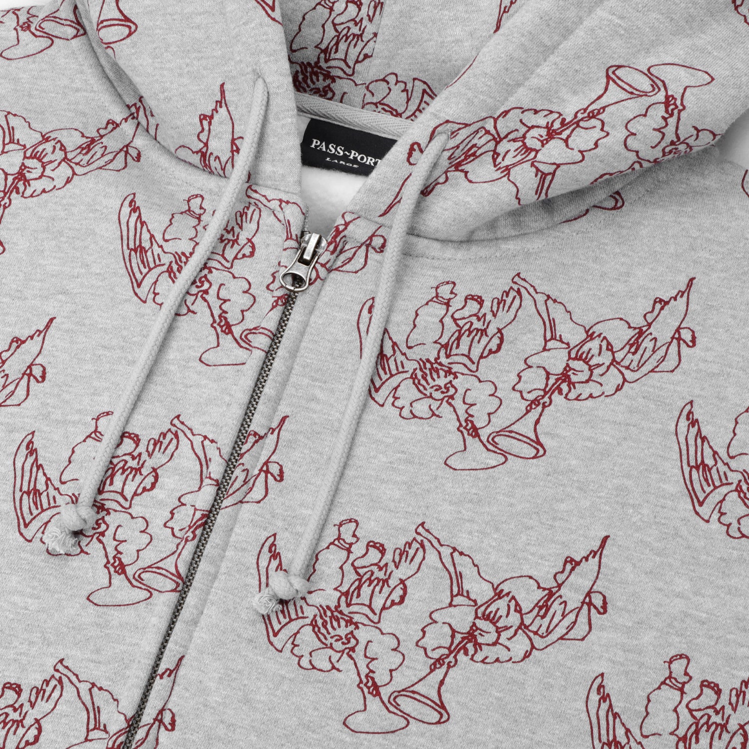 Pass~Port Trumpets Zip Hood - Ash - Image 3