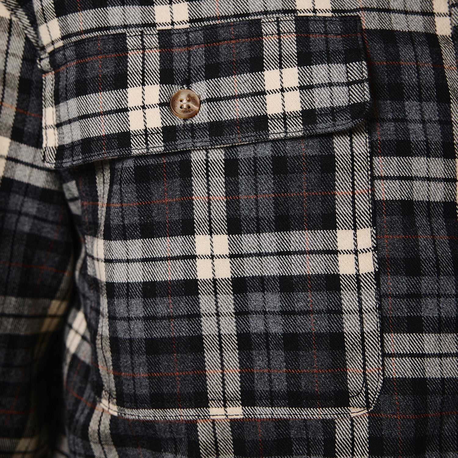 Pass~Port Wanderer Flannel Vineyard Shirt - Black - Image 3