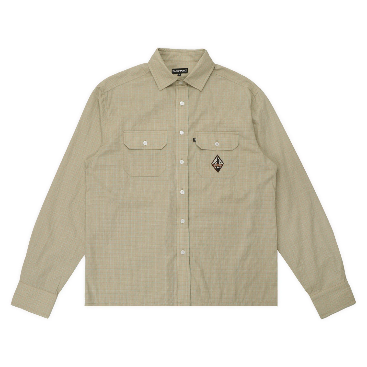 Pass~Port Wanderer Workers Long Sleeve Shirt - Khaki - Image 2