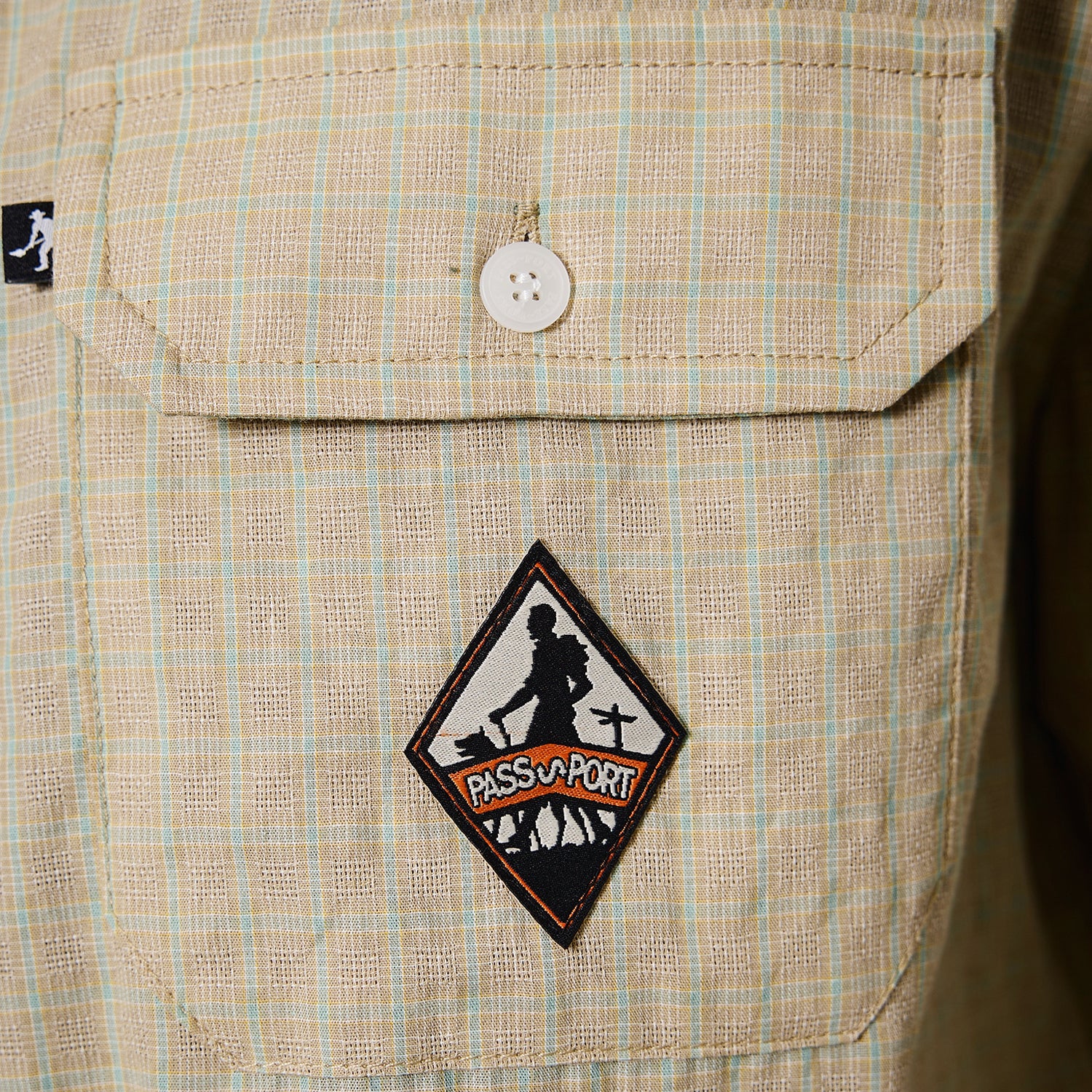 Pass~Port Wanderer Workers Long Sleeve Shirt - Khaki - Image 3