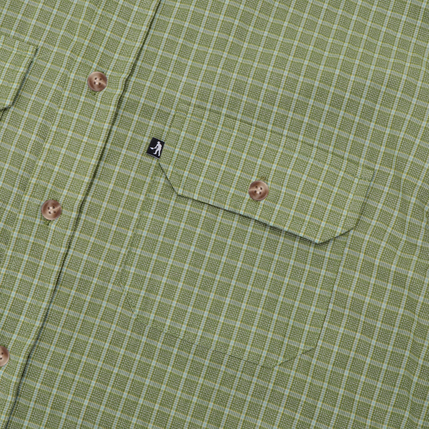 Pass~Port Workers Check Long Sleeve Shirt - Sage - Image 3
