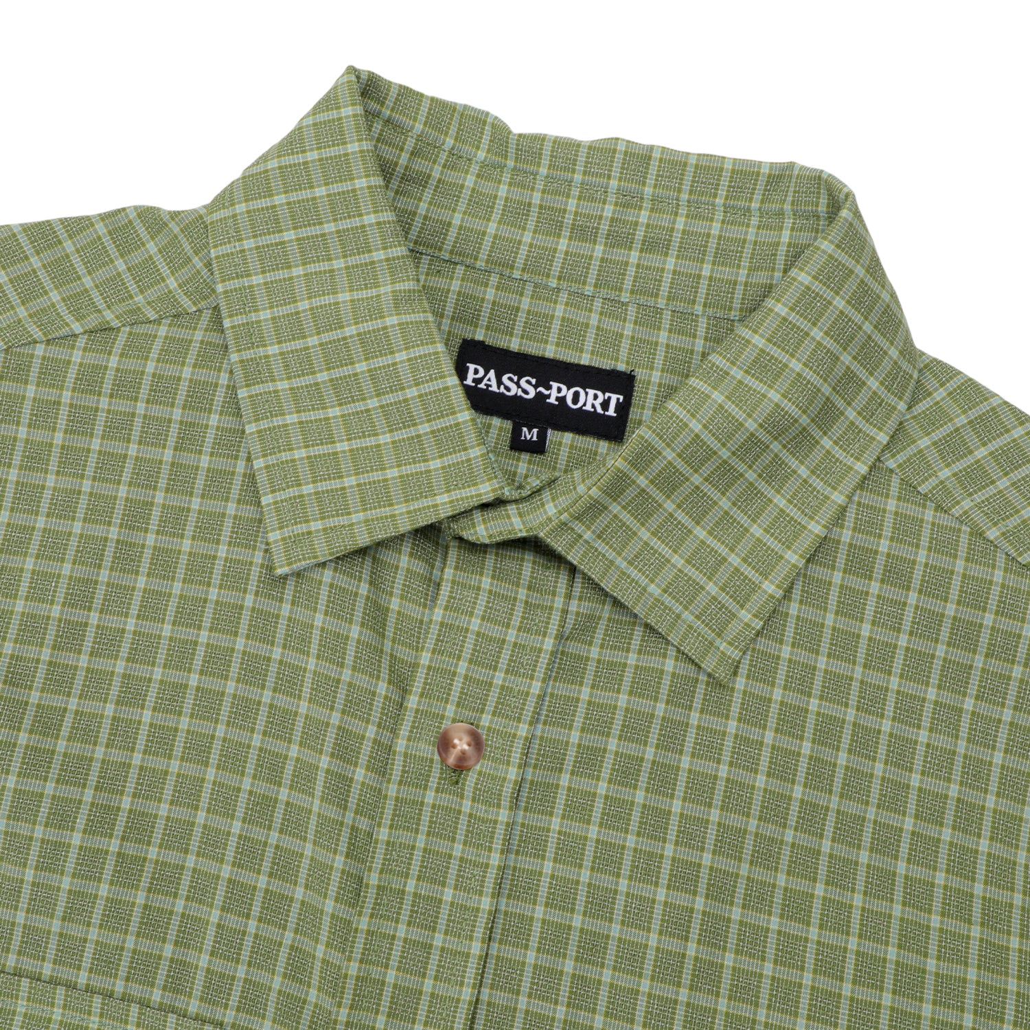 Pass~Port Workers Check Long Sleeve Shirt - Sage - Image 4