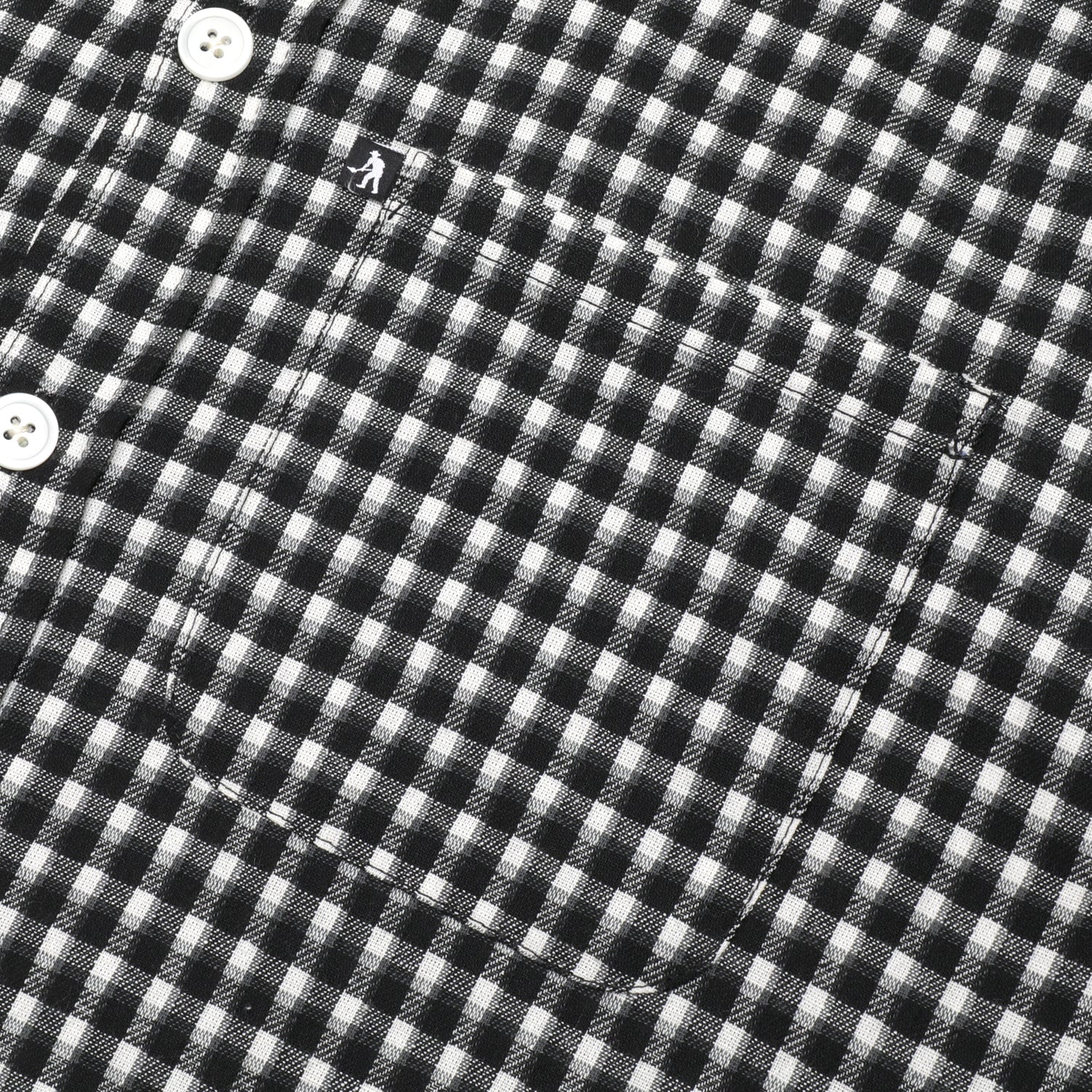 Pass~Port Workers Check Shirt Long Sleeve - Black - Image 3
