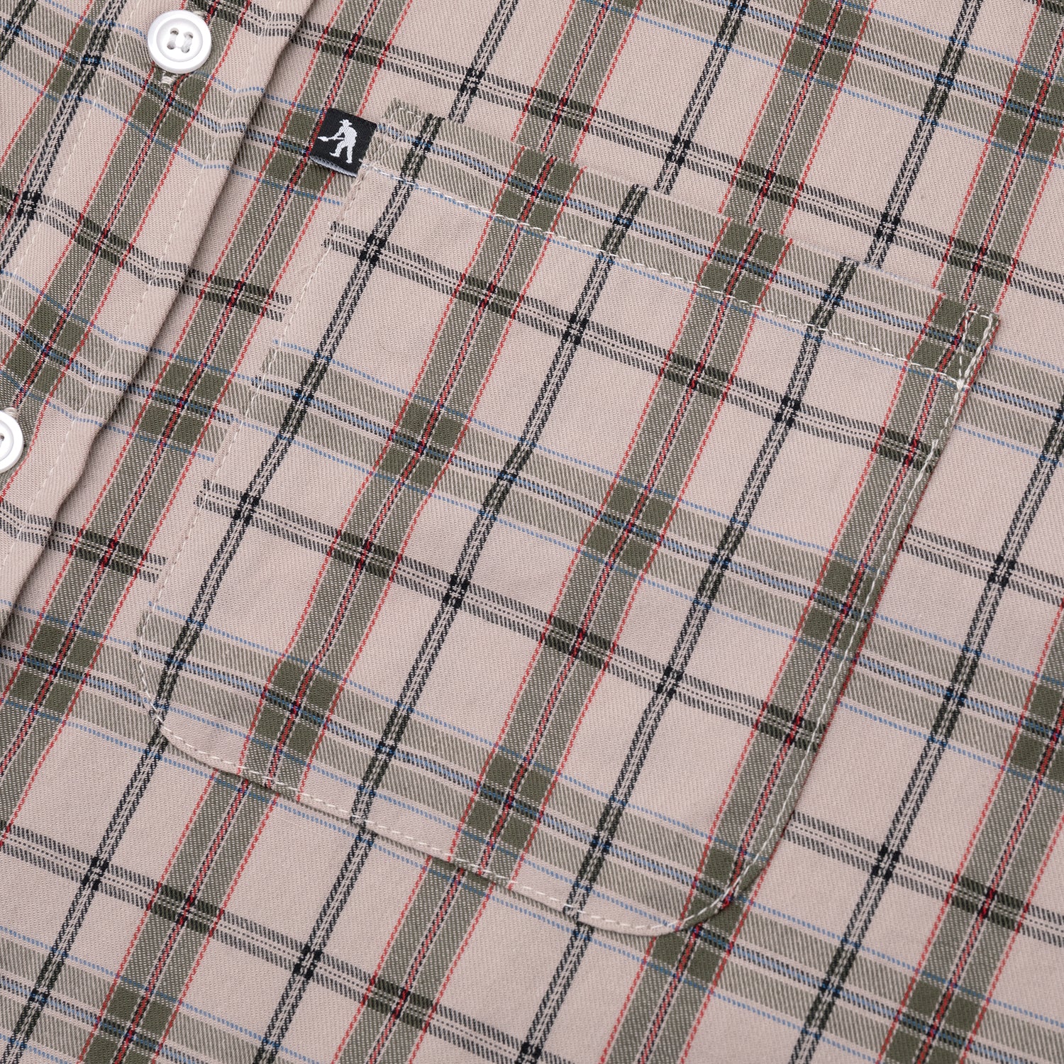 Pass~Port Workers Check Short Sleeve Shirt - Sand - Image 4