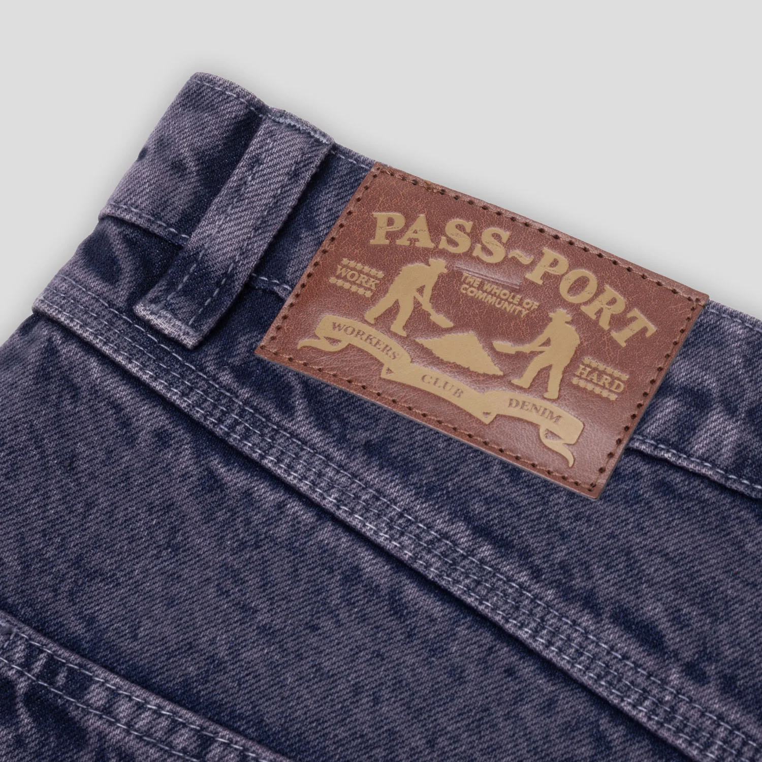 Pass~Port Workers Club Denim Jean - Purple Over-Dye - Image 8