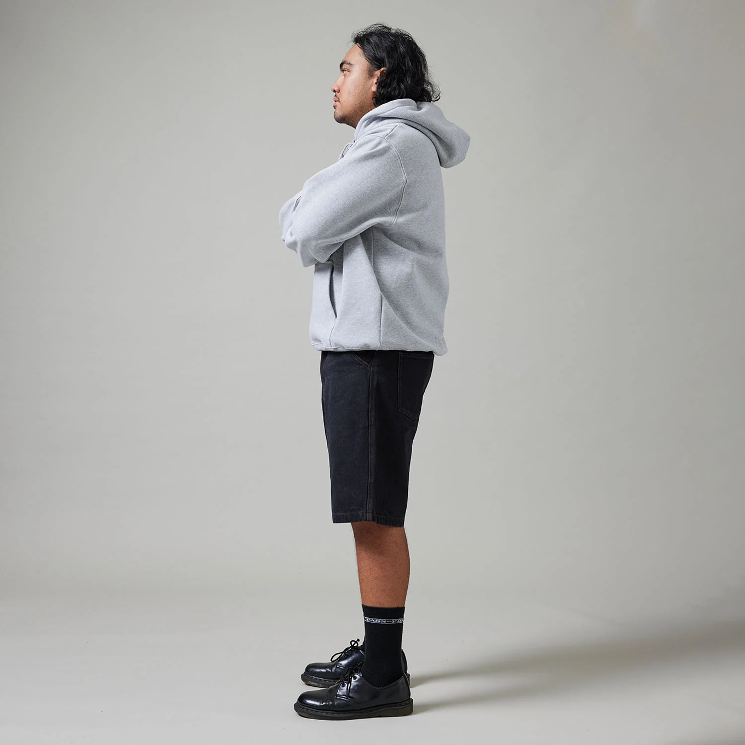 Pass~Port Workers Club Denim Jean Short - Washed Black / Brown Stitch - Image 4