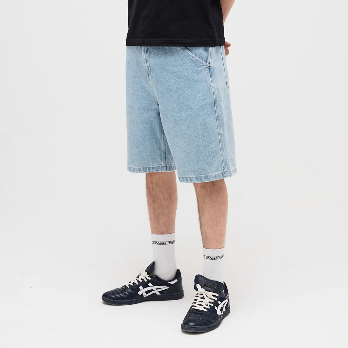 Pass~Port Workers Club Denim Short - Washed Light Indigo - Image 4