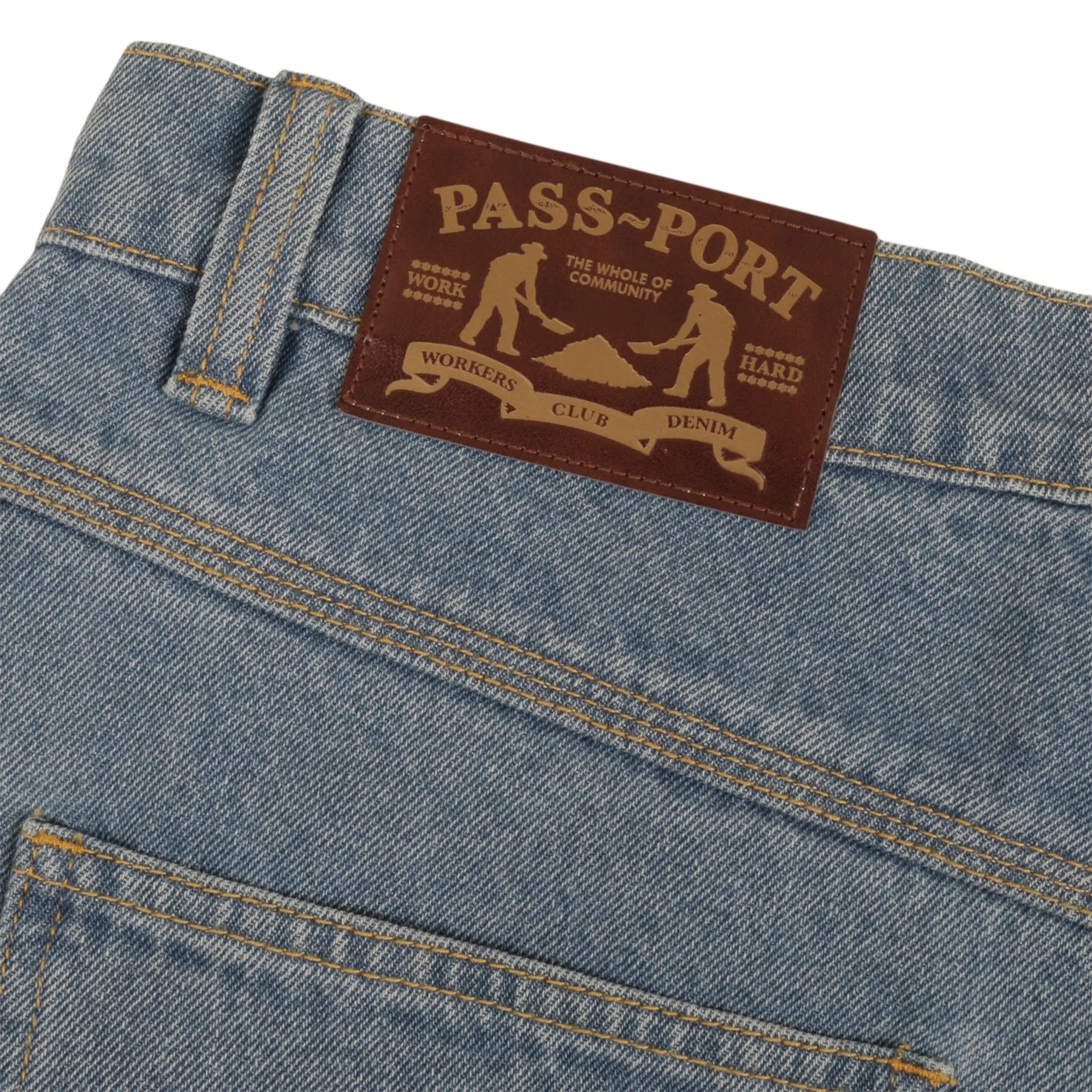 Pass~Port Workers Club Denim Short - Washed Light Indigo - Image 8