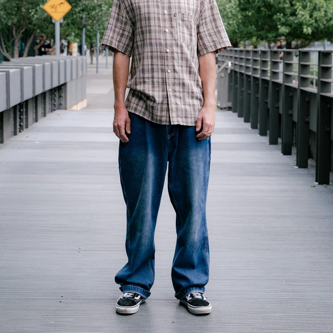 Pass~Port Workers Club Jean Pant - Faded Washed Dark Indigo - Image 11