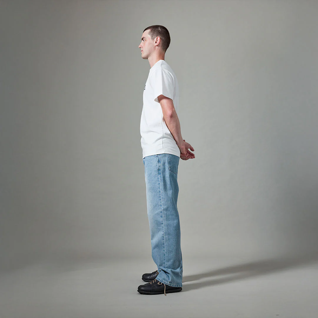 Pass~Port Workers Club Jean Pant - Faded Washed Light Indigo - Image 4