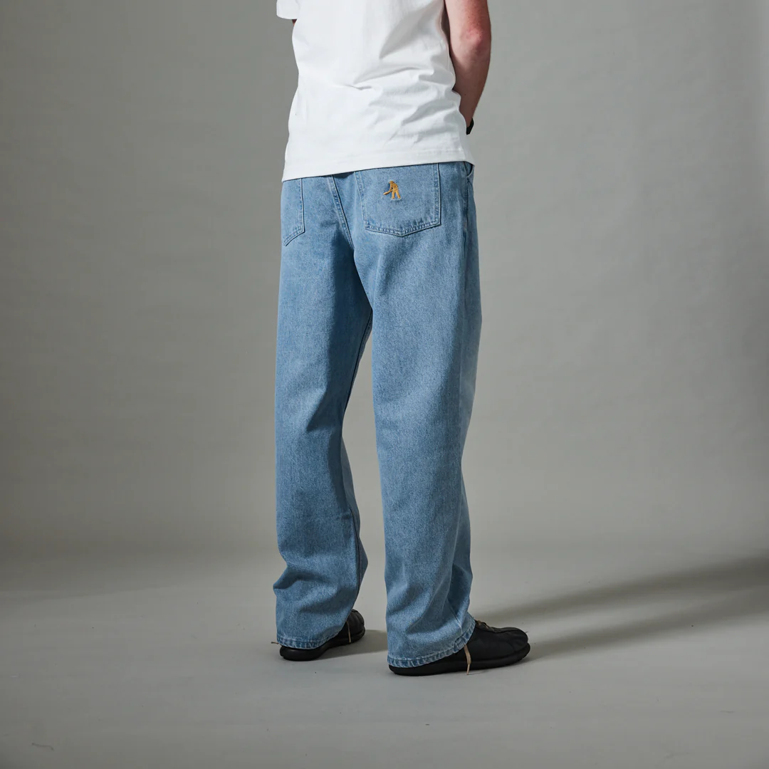 Pass~Port Workers Club Jean Pant - Faded Washed Light Indigo - Image 5