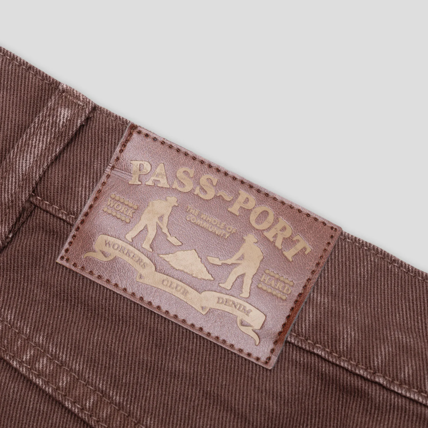 Pass~Port Workers Club Jean Short - Bottle Brown - Image 8