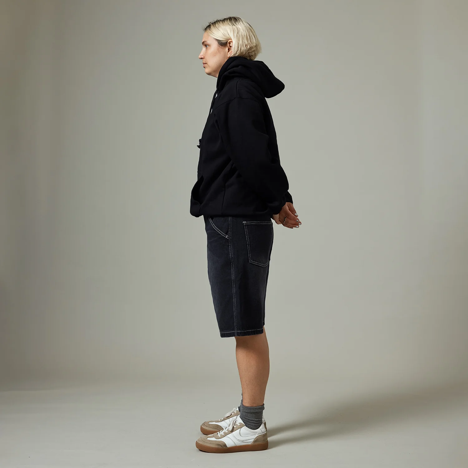 Pass~Port Workers Club Jean Short - Faded Washed Black - Image 5