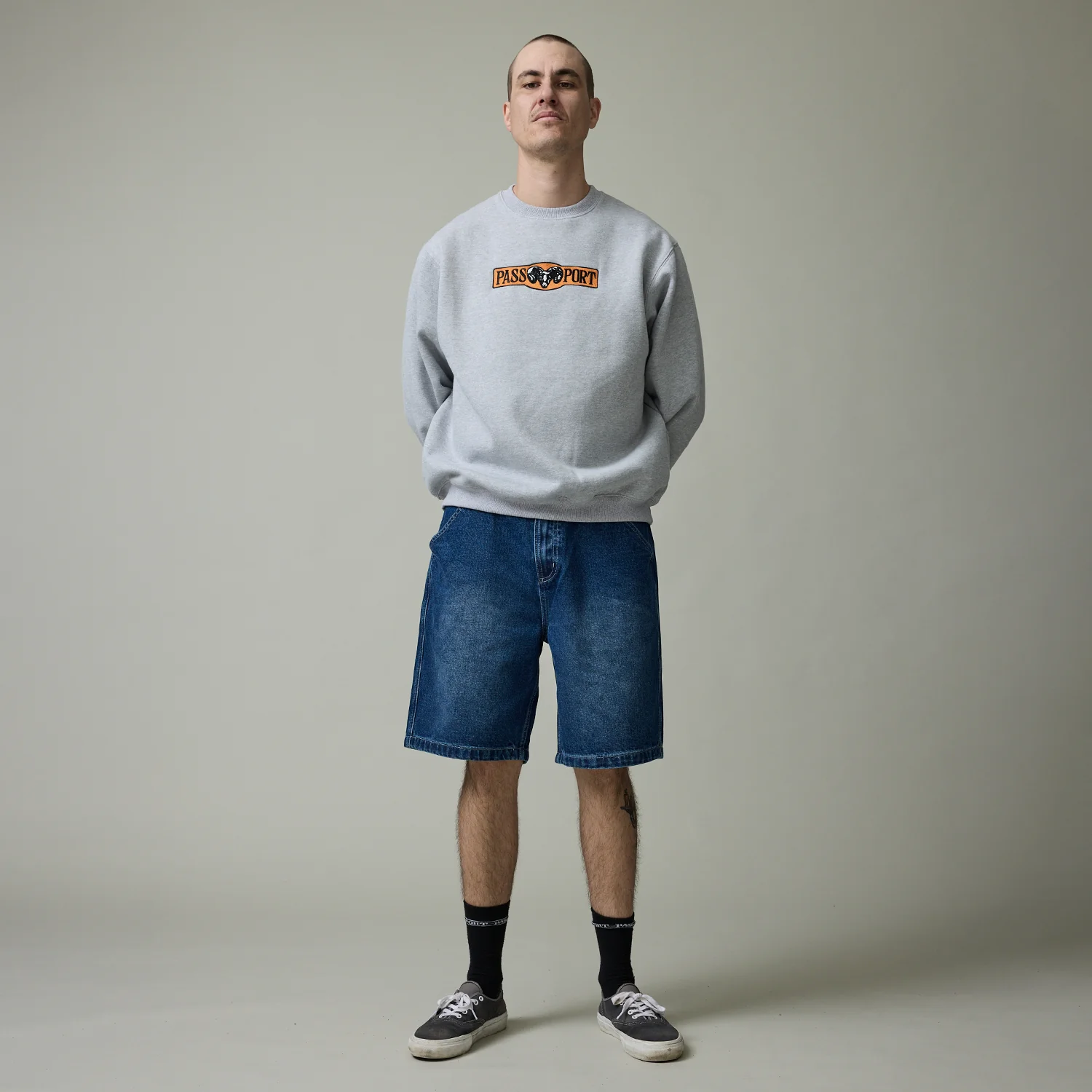 Pass~Port Workers Club Jean Short - Faded Washed Dark Indigo - Image 2